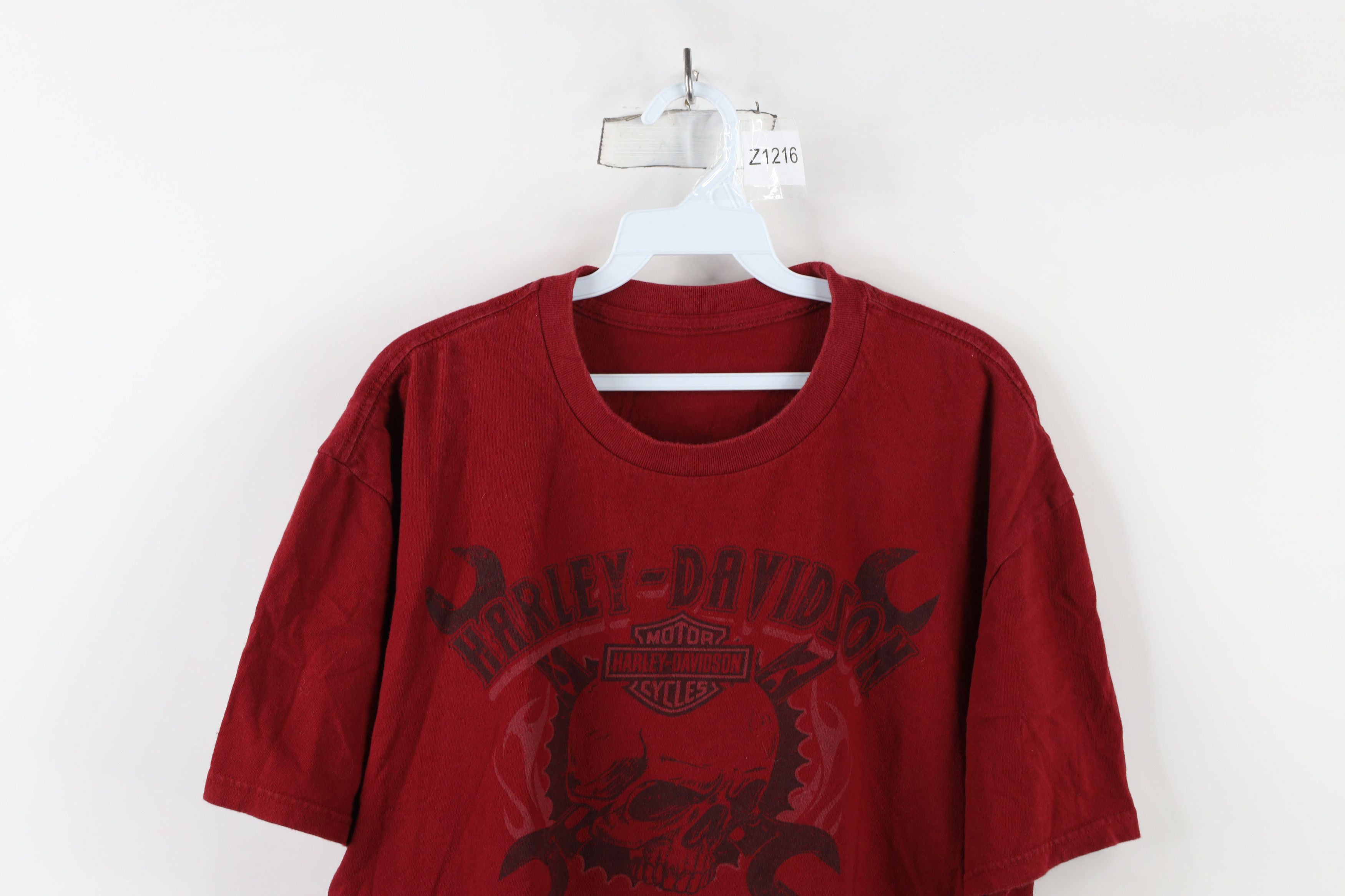 Harley Davidson × Vintage Vintage Y2K Harley Davidson Tribal Skull Flames T-Shirt Size US L / EU 52-54 / 3 - 2 Thumbnail
