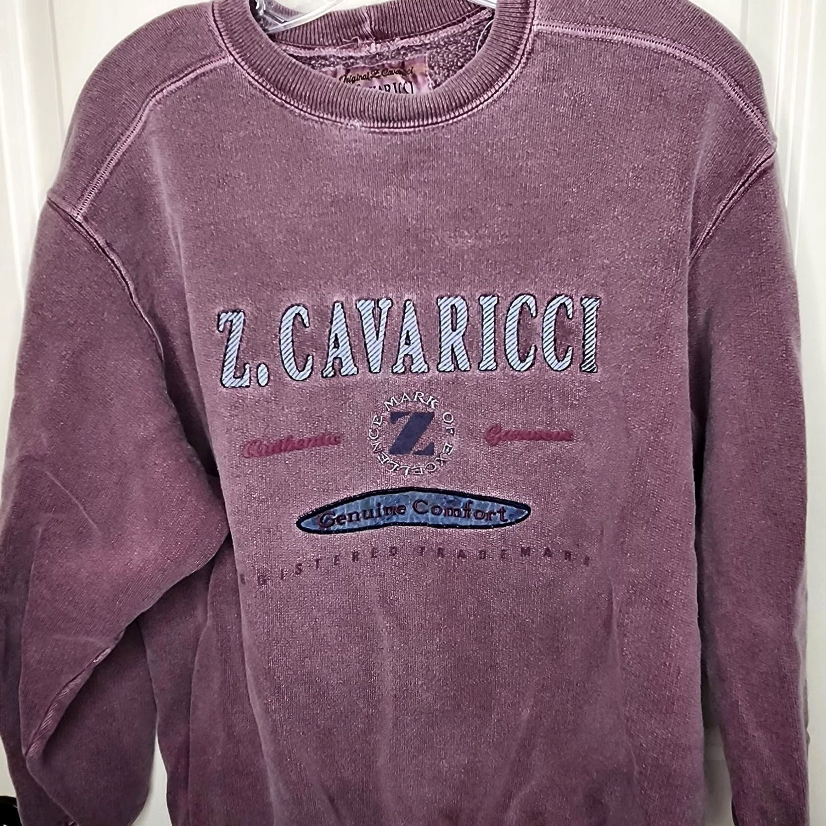 Vintage Keywords: Prioritizes "Vintage," "Z. Cavaricci," "Sweatshirt," "Mens," "Small," "Purple," and "USA. Size US S / EU 44-46 / 1 - 8 Thumbnail
