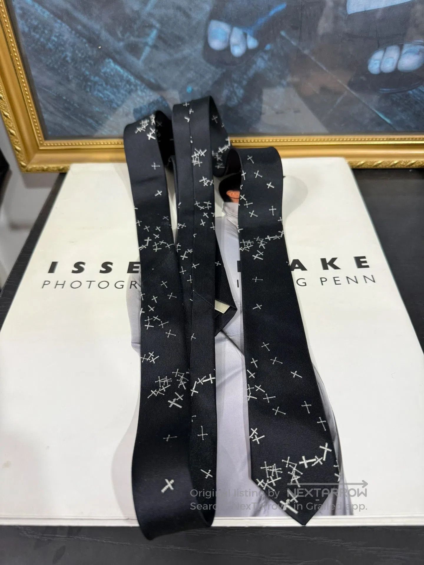 Comme des Garcons Homme Plus UNDERCOVER Cross Embroidery Tie. Size ONE SIZE - 1 Thumbnail