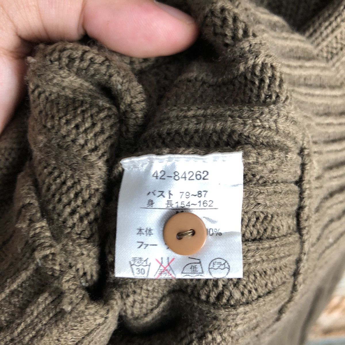 Homespun Knitwear × Japanese Brand Mish Mash japan Brown fur hoodie Knitwear #A2401 Size M / US 6-8 / IT 42-44 - 12 Thumbnail