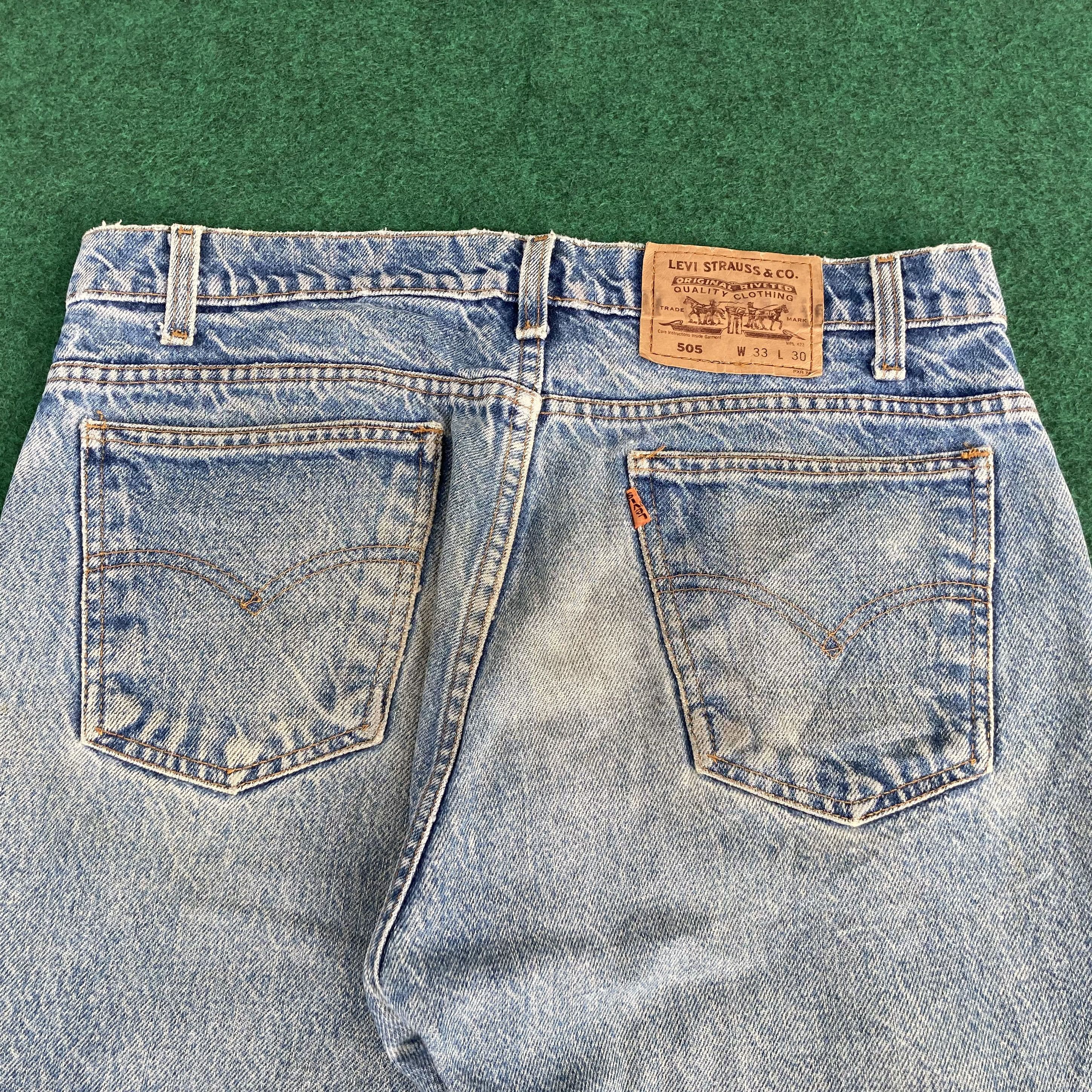 Levi's × Vintage Vtg Levis 505 Distressed Ripped 90s Punk Grunge Jeans Size US 32 / EU 48 - 12 Thumbnail