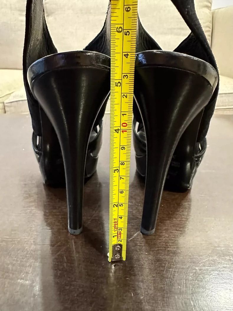 Fendi Black Patent Leather High Heels Size US 6 / IT 36 - 8 Thumbnail