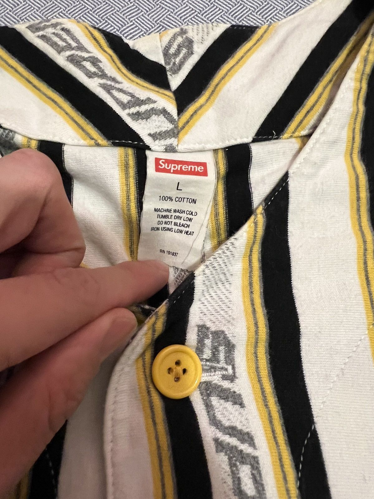 Supreme Supreme baseball jersey Size US L / EU 52-54 / 3 - 3 Thumbnail