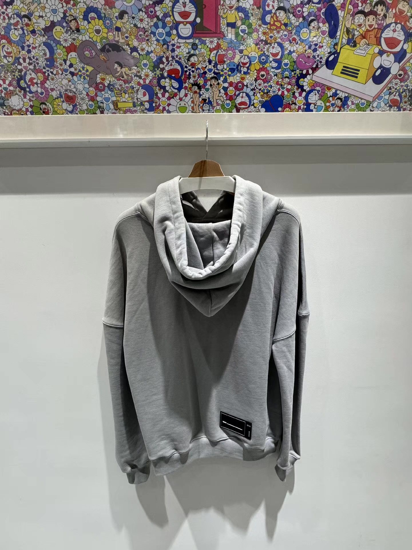 WE11DONE WE11DONE Small Logo Long Drawstring Hoodie Gray Q15 Size US XS / EU 42 / 0 - 2 Thumbnail