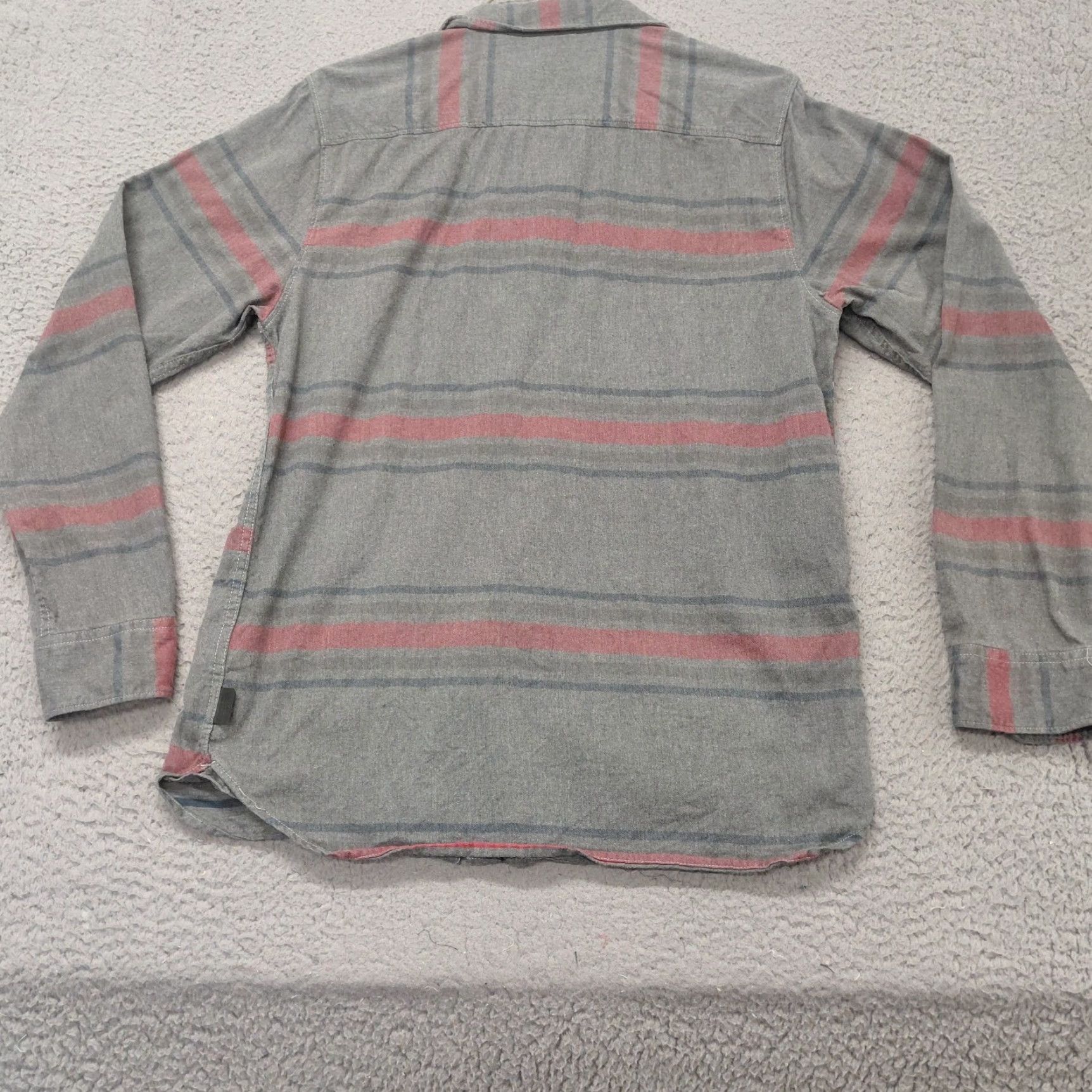 The North Face The North Face Mens Medium Gray Striped Approach Long Sleeve Flannel Shirt Button-Up Pockets Embroidered Mens Size US M / EU 48-50 / 2 - 2 Thumbnail