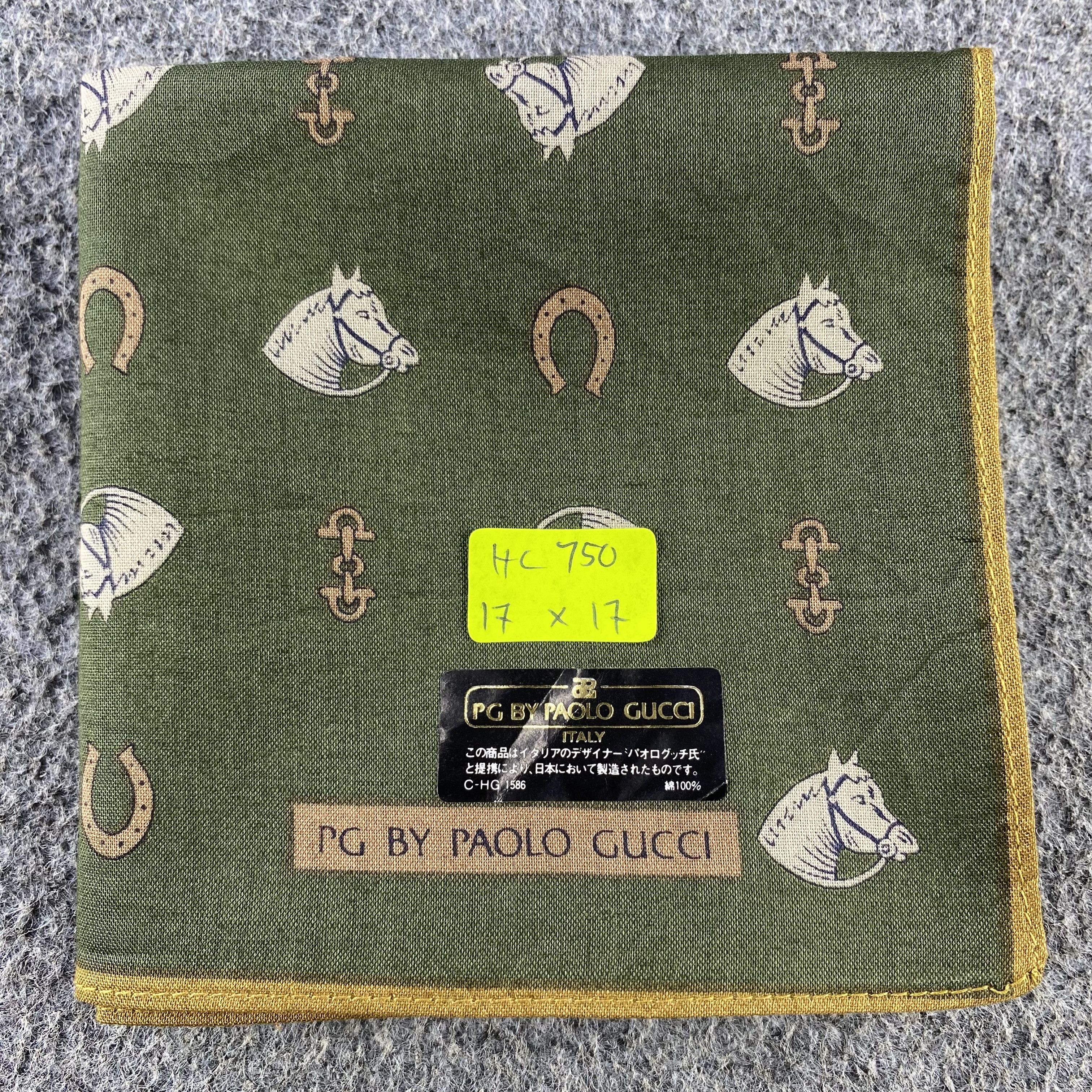 Paolo Gucci × Vintage Paolo Gucci Handkerchief/Neckerchief/Bandana HC750 Size ONE SIZE - 5 Thumbnail