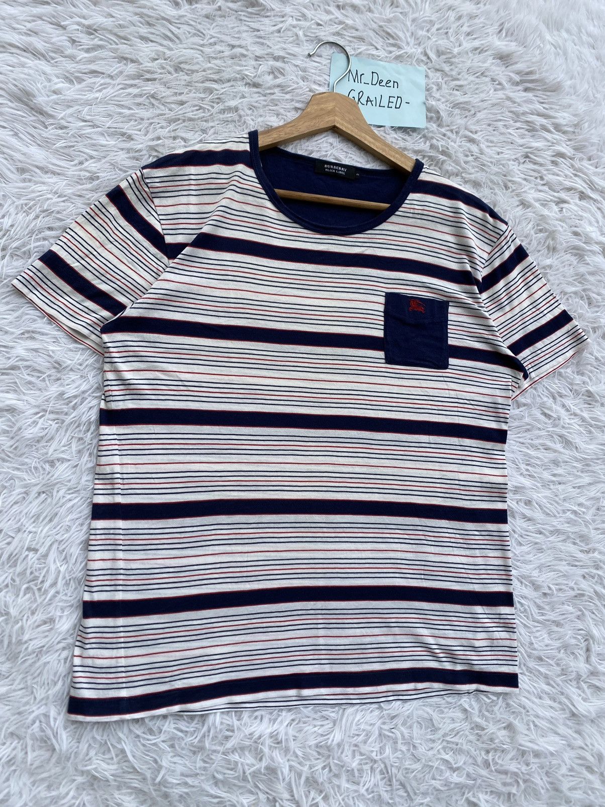 Burberry Rare Vintage Burberry Stripes Tshirt Size US M / EU 48-50 / 2 - 2 Thumbnail
