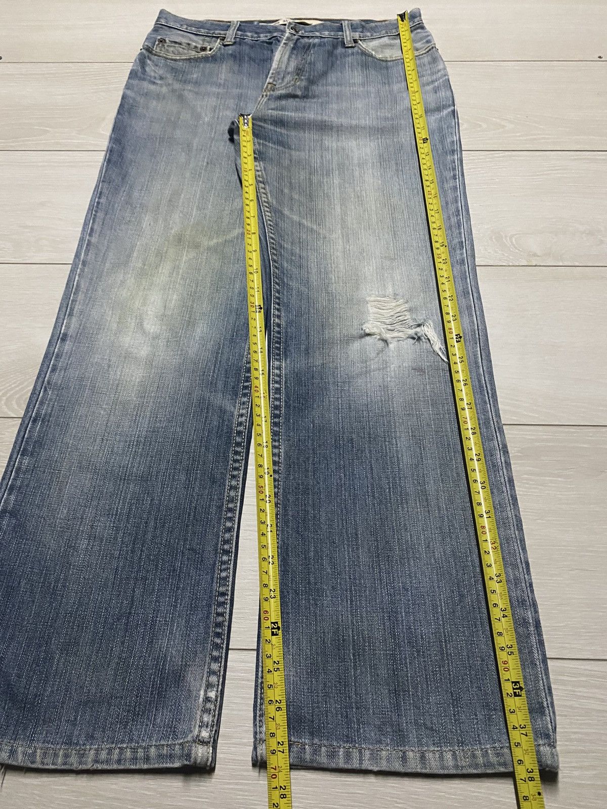 Gap Vintage Gap Denim Faded Wash Distressed Loose Jeans Size US 30 / EU 46 - 16 Thumbnail