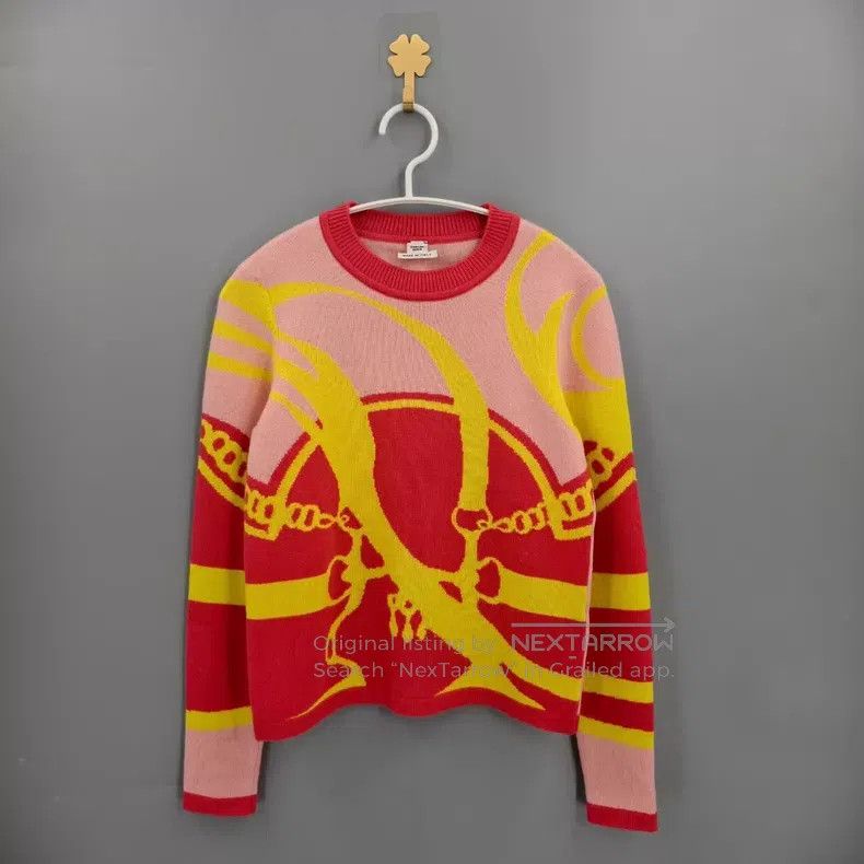 Hermes Hermes Pink Chain Pattern Wool Knit Top Size XS / US 0-2 / IT 36-38 - 1 Thumbnail