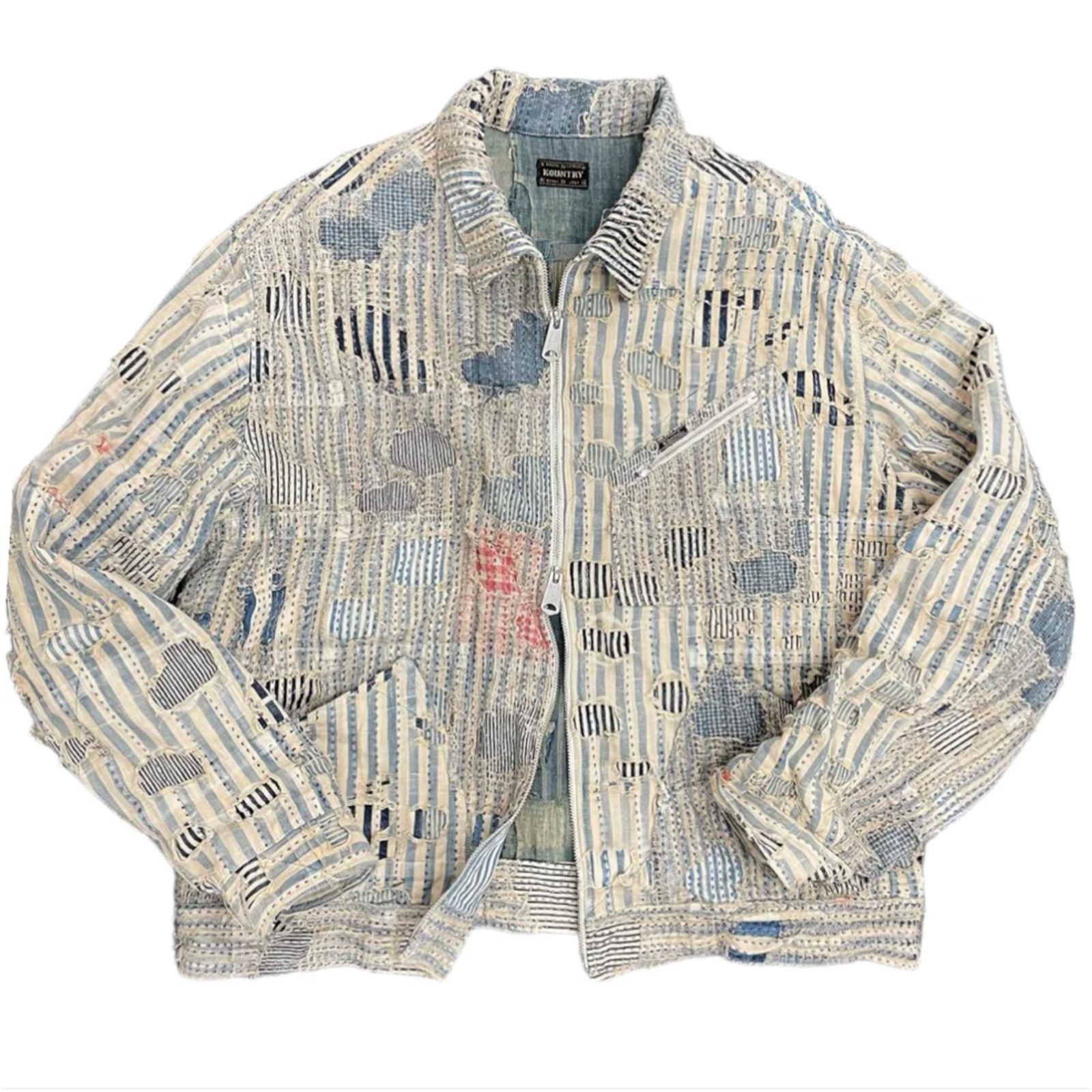 Kapital Kapital Liberty Stripe Boro Drizzler Jacket | Grailed