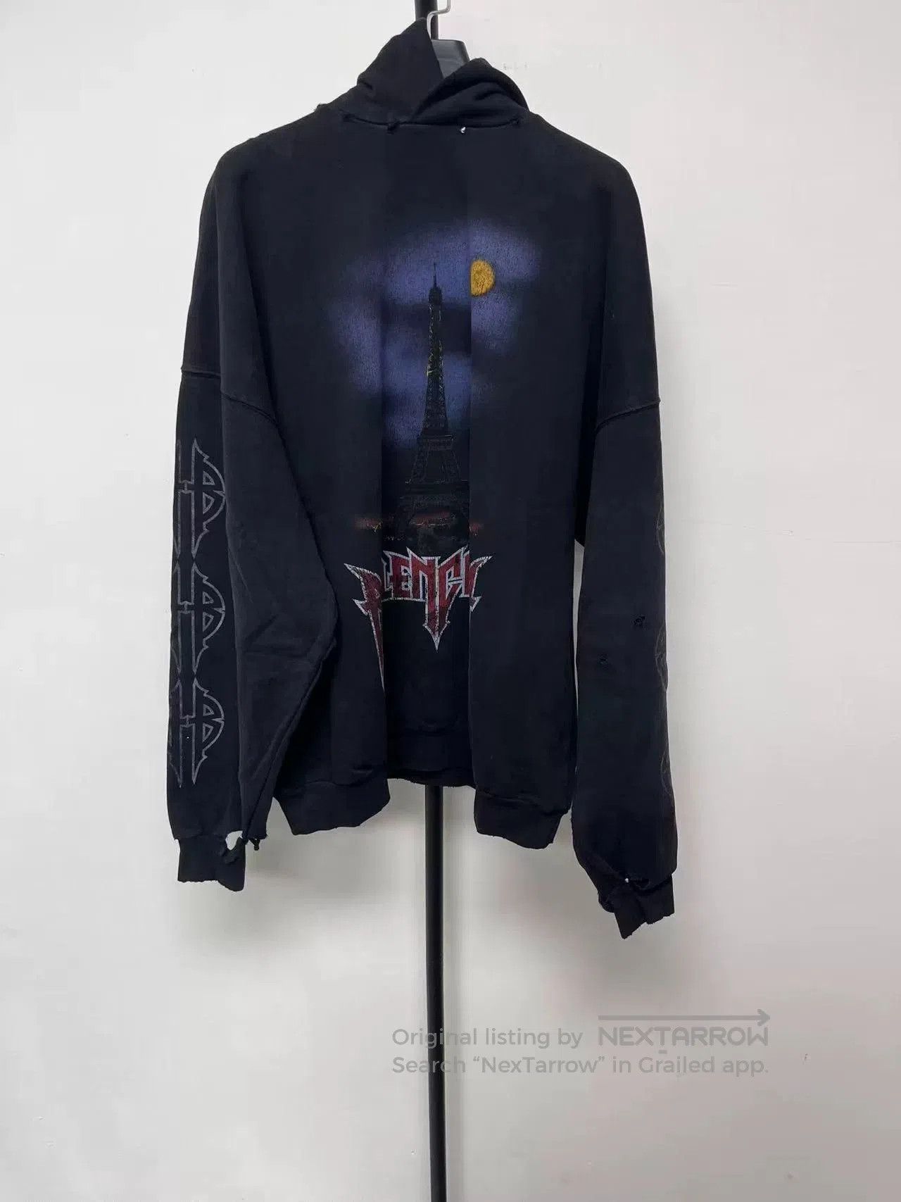 Balenciaga black hooded long sleeve sweatshirt. Size S / US 4 / IT 40 - 1 Thumbnail