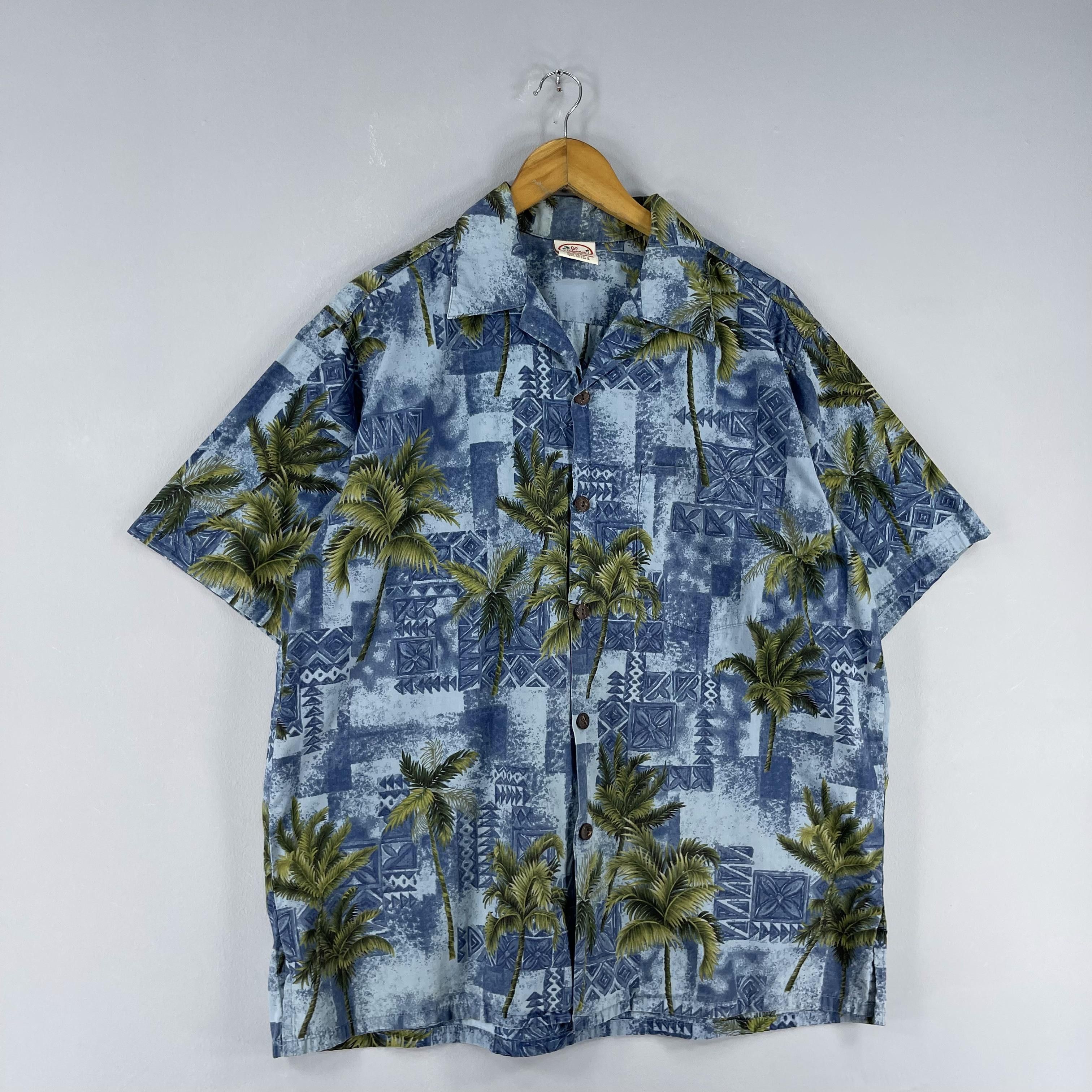 Vintage Vintage GO BAREFOOT Hawaiian Tropical Okinawa Sunwear Shirt Size US L / EU 52-54 / 3 - 4 Thumbnail