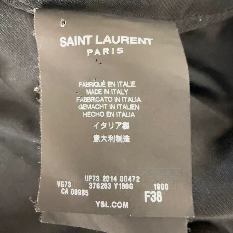 Saint Laurent Paris Saint Laurent Paris Black and White Patchwork Baseball Jac Size XS / US 0-2 / IT 36-38 - 5 Thumbnail