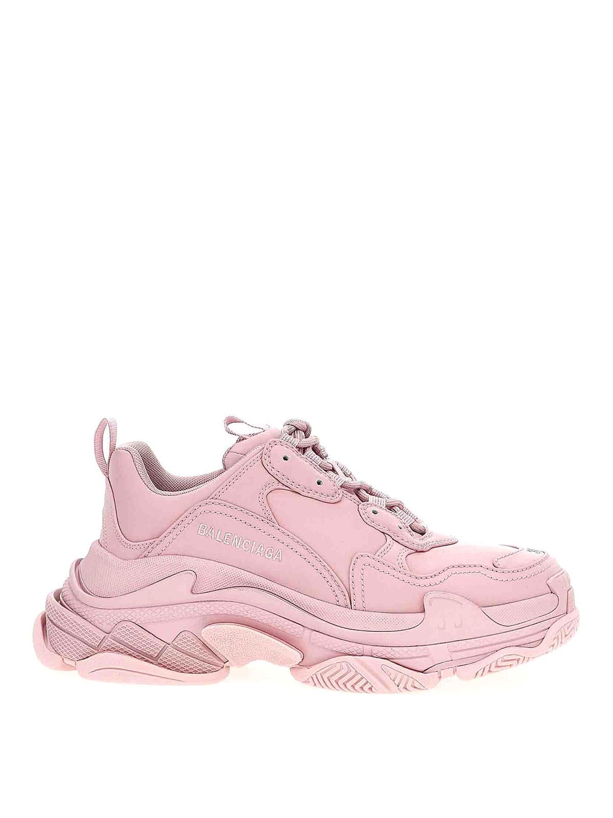 Balenciaga o1w1db10526 Triple S Sport Nylon Sneakers in Pink Size US 6 / IT 36 - 1 Thumbnail