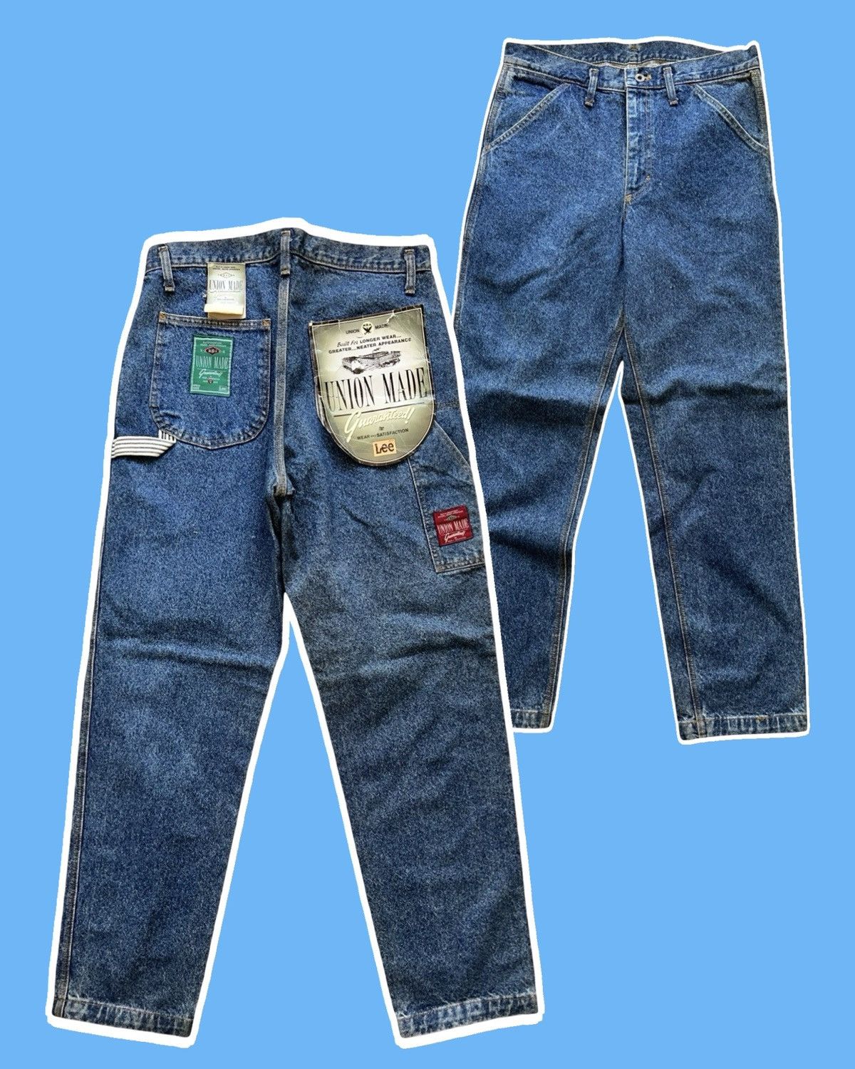Lee Lee Union Made Carpenter Jeans W36 L34 Deadstock Vintage Size US 36 / EU 52 - 1 Thumbnail