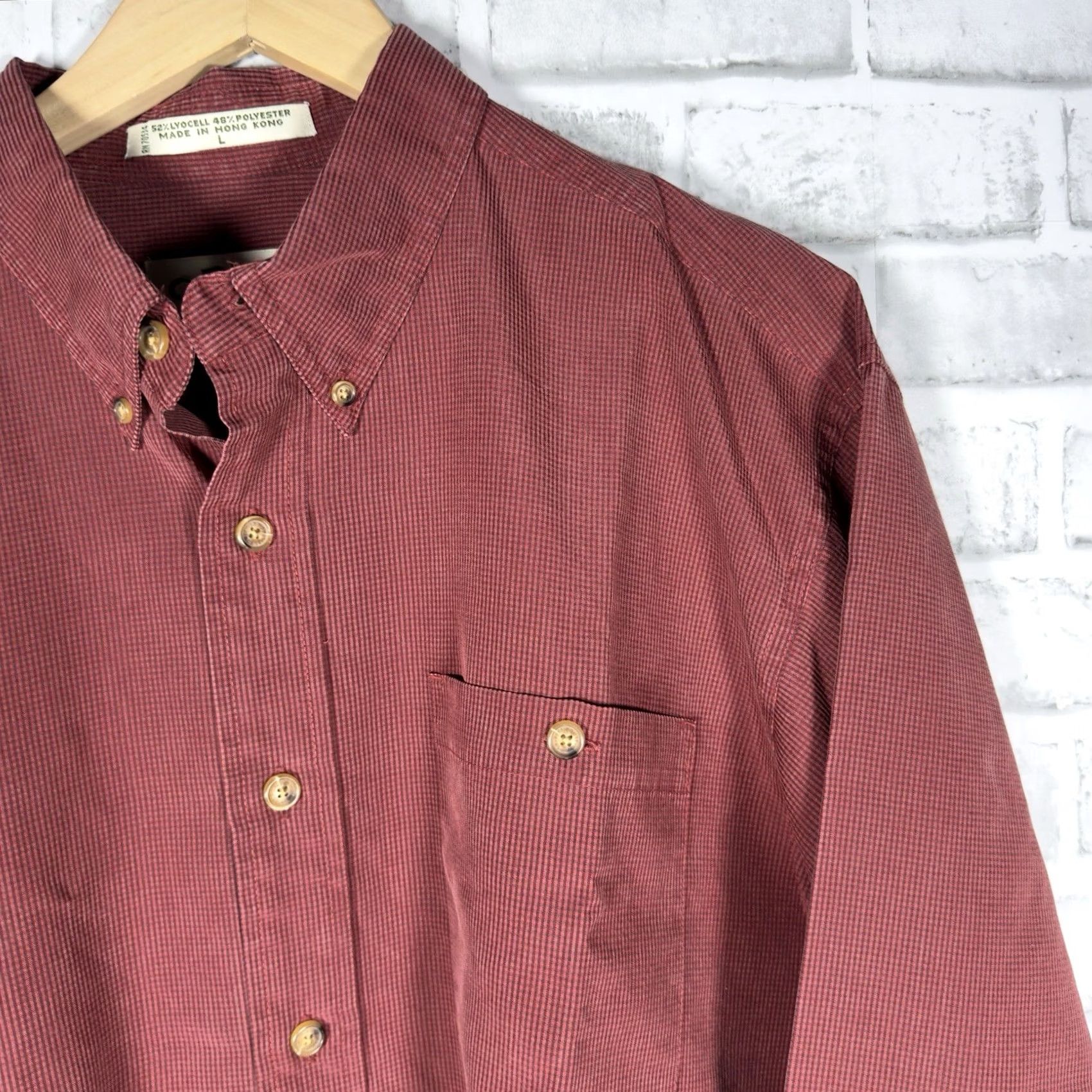 Orvis Orvis Red Long Sleeve Button Down Shirt Mens Size L Size US L / EU 52-54 / 3 - 2 Thumbnail