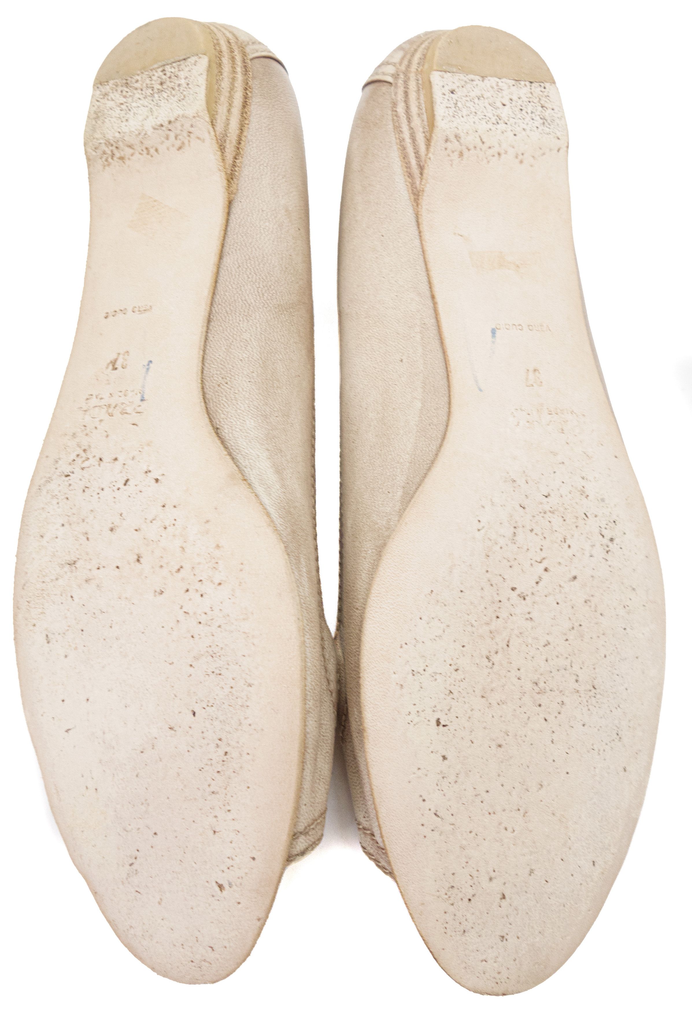 Prada Leather Boat Ballet Shoes Size US 7 / IT 37 - 6 Thumbnail