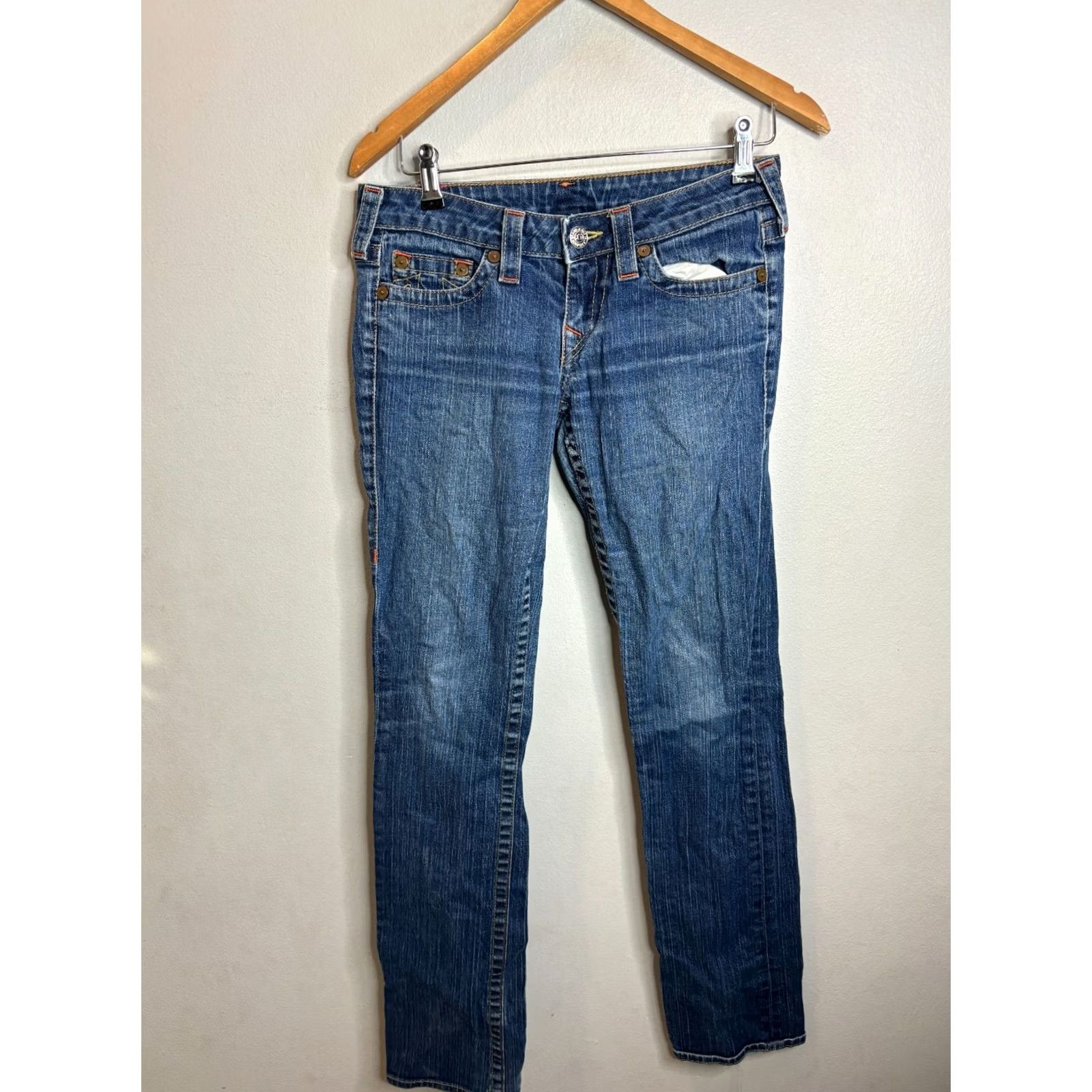 True Religion VINTAGE True Religion Johnny Jeans Women's Size 27 USA Made Dark Blue Size 27" / US 4 / IT 40 - 5 Thumbnail