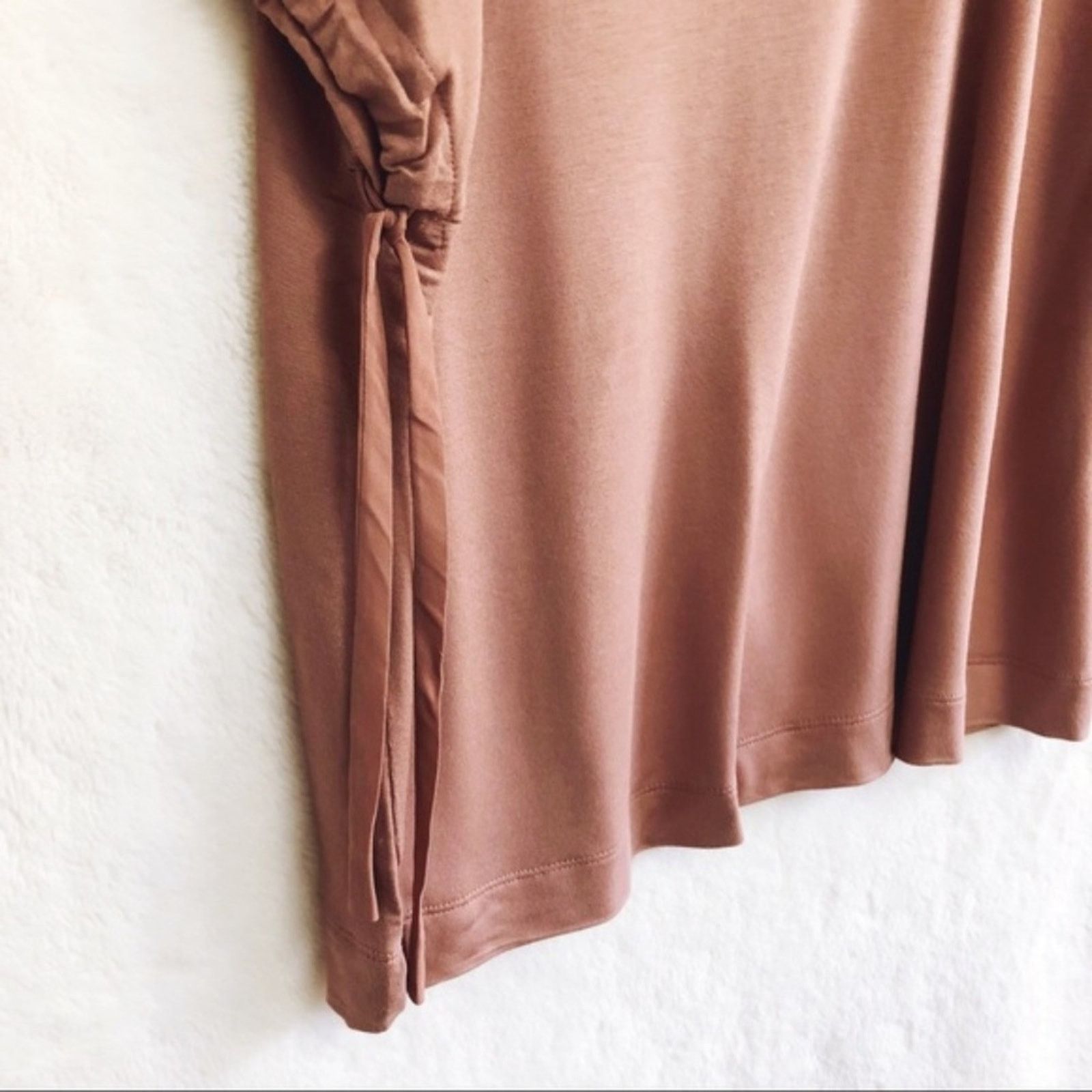 Loft LOFT Lounge Rust Pink Super Soft Tie Sleeve Shirt Size S / US 4 / IT 40 - 7 Thumbnail