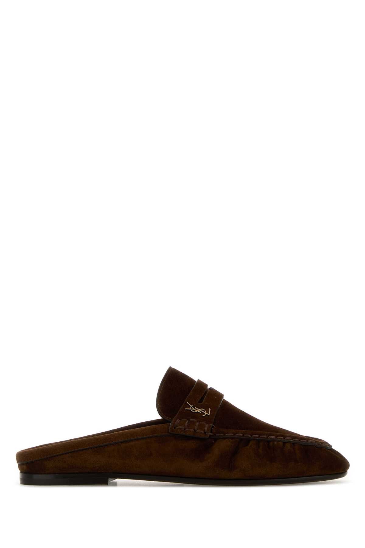 Saint Laurent Paris Brown Suede Le Loafers Slippers Size US 6 / IT 36 - 1 Thumbnail