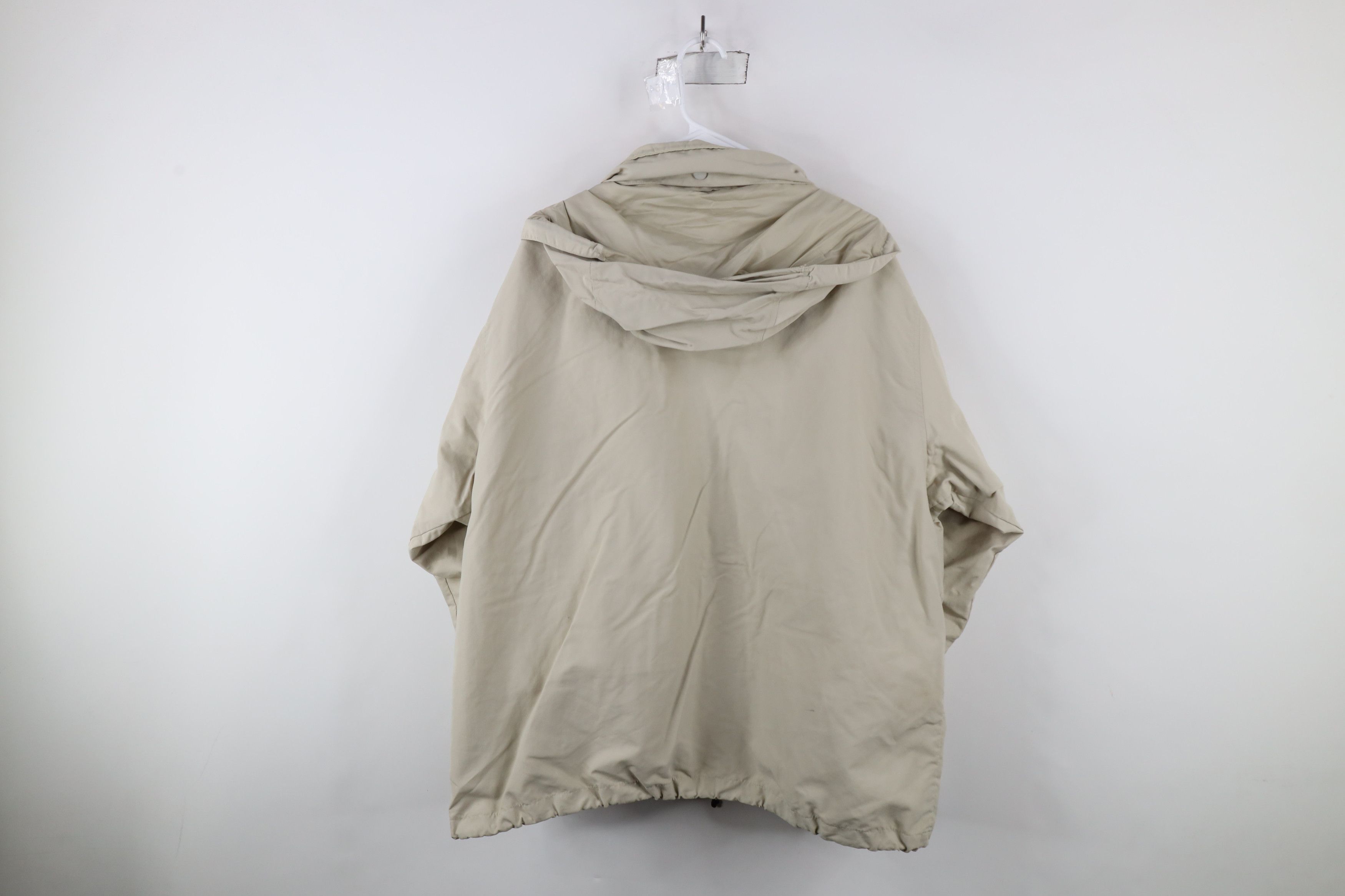 Lands' End × Vintage Vintage 90s Lands End Hooded Windbreaker Jacket Beige Size US XL / EU 56 / 4 - 13 Thumbnail