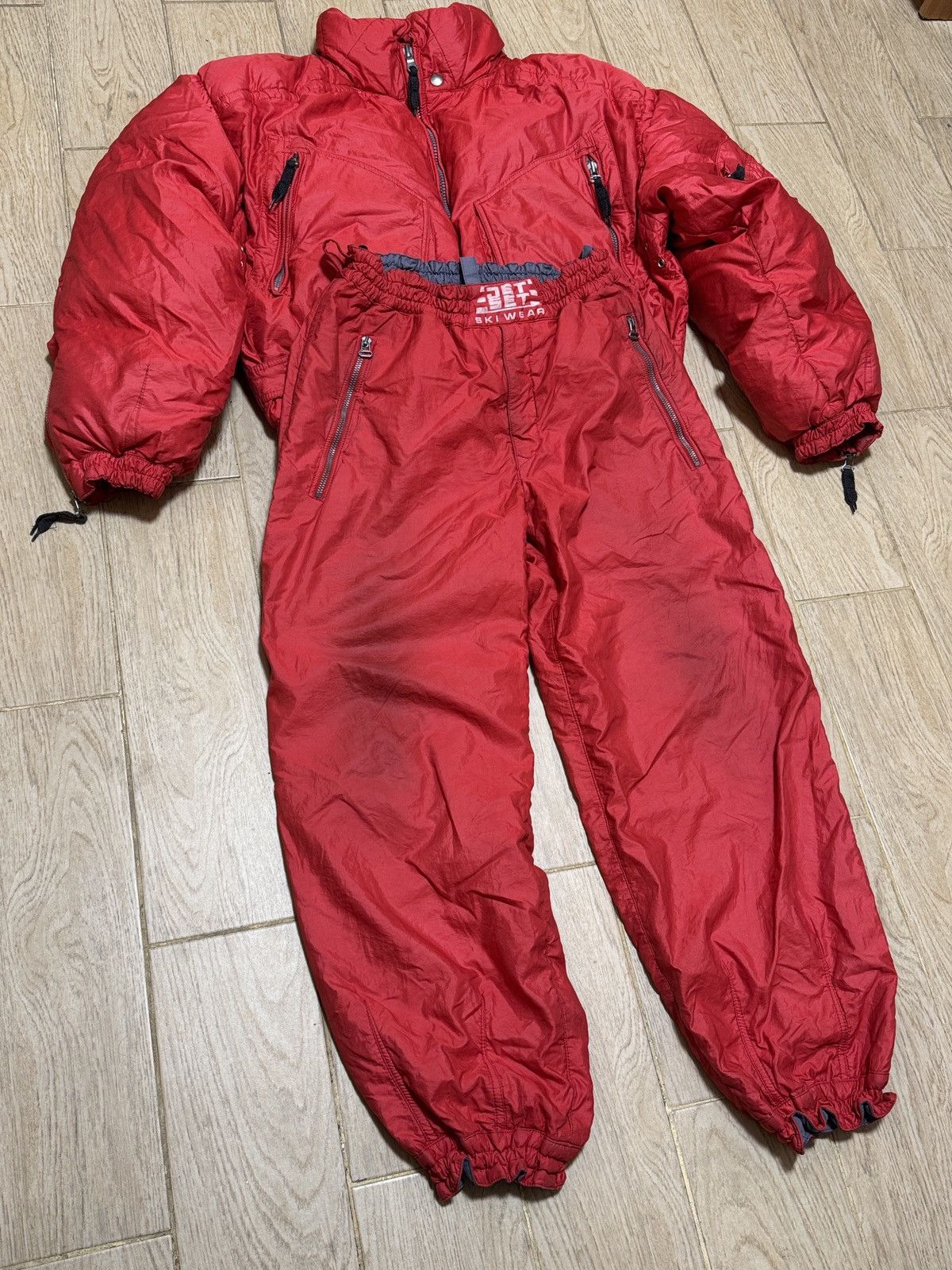 JET SET Vintage JETSET Full Ski Suit Puffer Jacket / Two Sided Pants Size US M / EU 48-50 / 2 - 3 Thumbnail