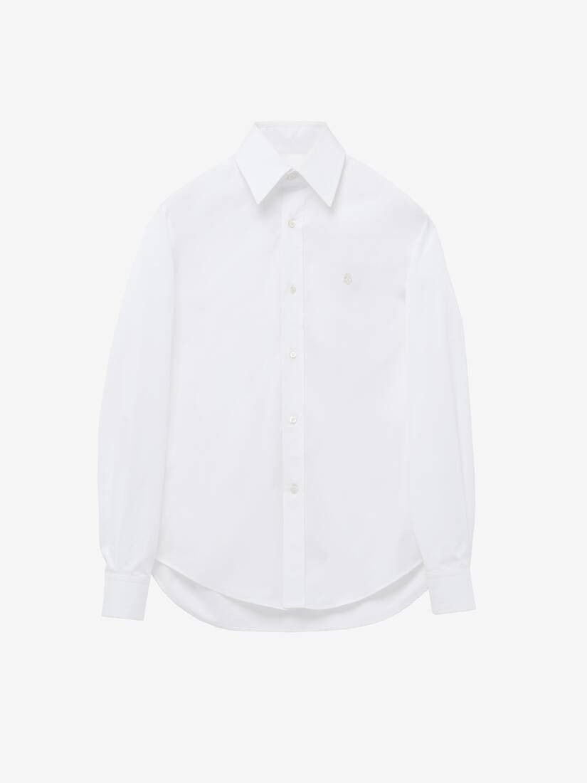 o1srvl11e0226 Skull Shirt In White