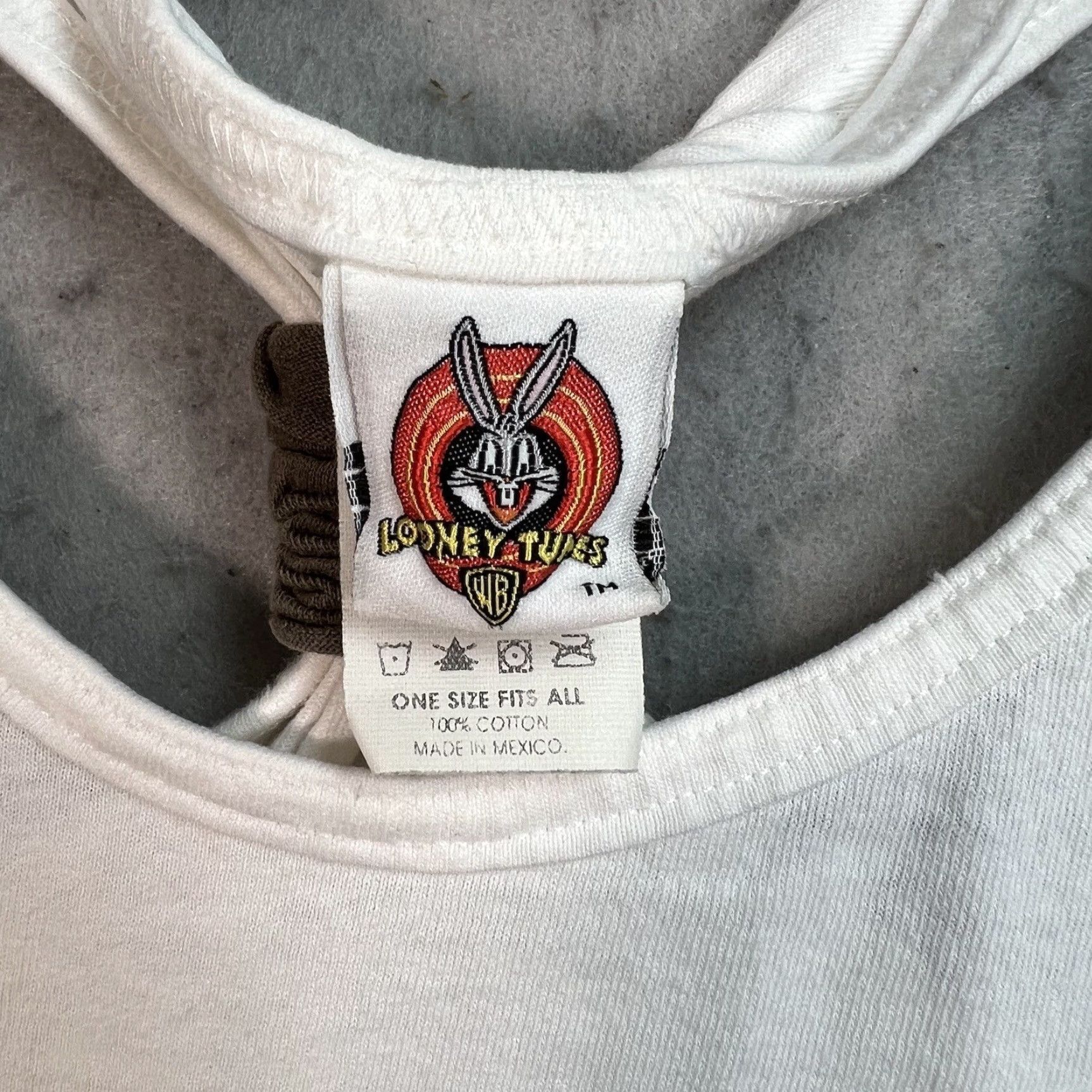 Vintage VINTAGE Looney Tunes Tweety Bird Tank Top Shirt Womens One Size White 90s Concert Theme Mens/Womens Size ONE SIZE - 5 Thumbnail