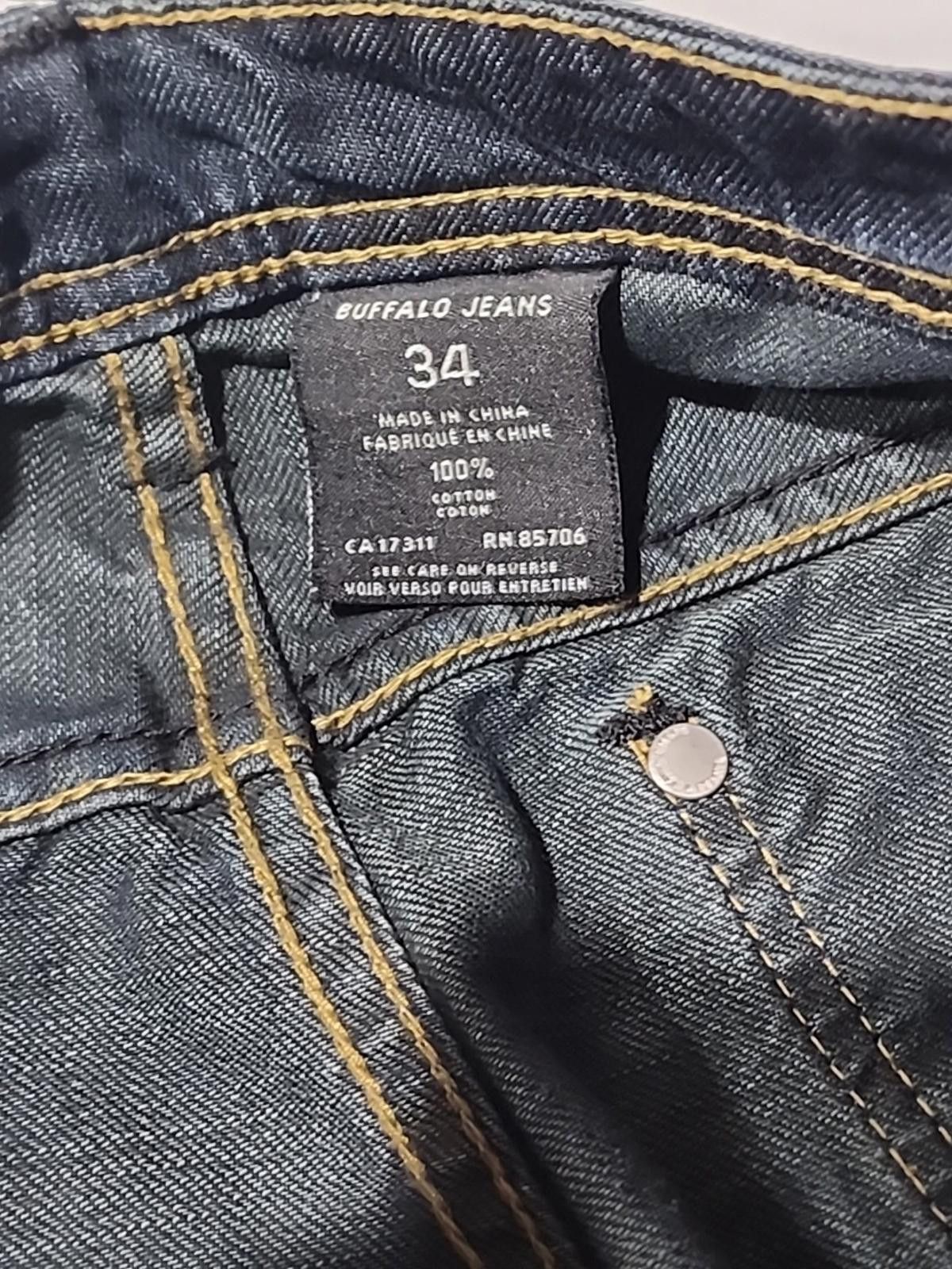 Other Buffalo Mens Blue Jeans Relaxed Fit Straight Leg 34Wx31L Size US 34 / EU 50 - 9 Thumbnail