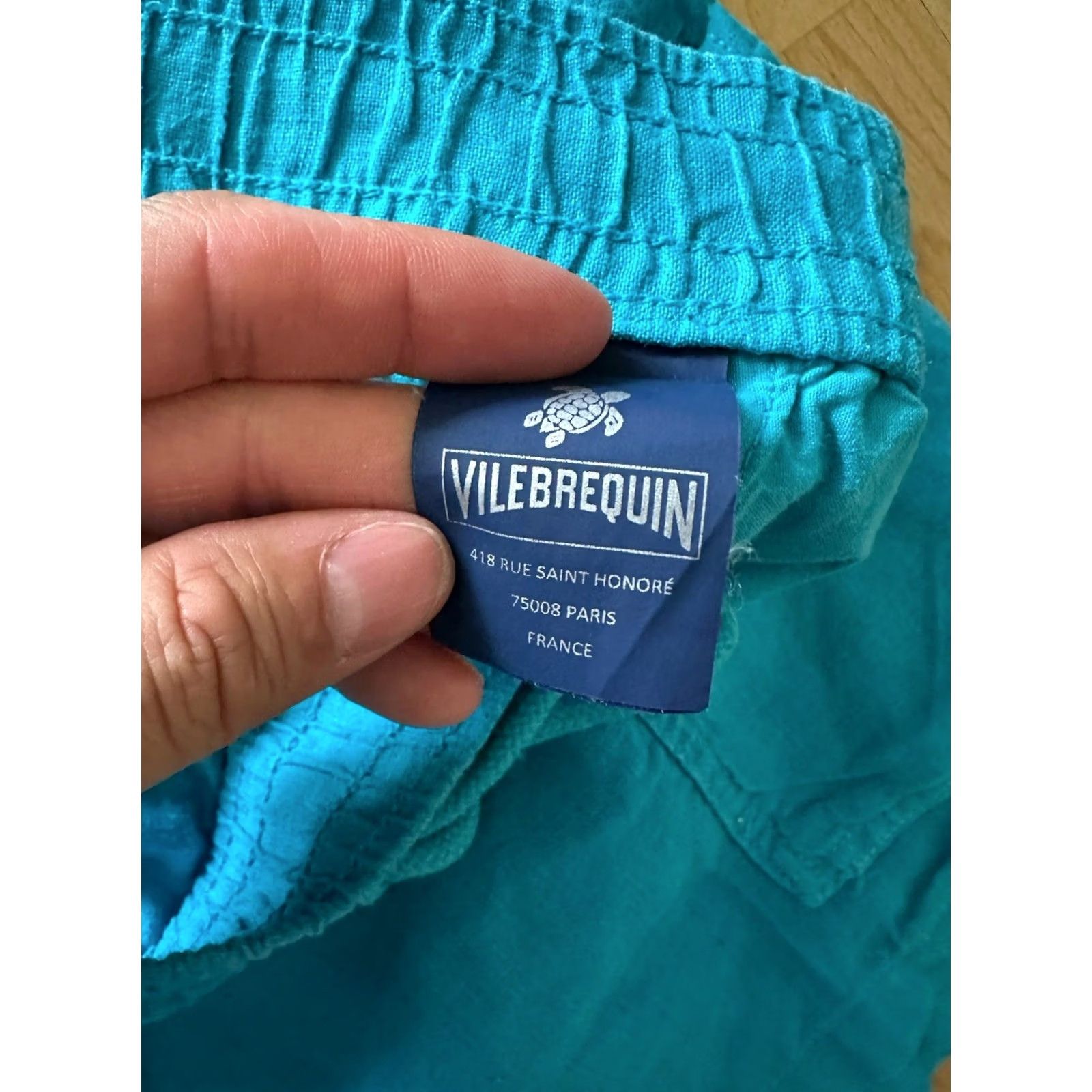Vilebrequin VILEBREQUIN Mens XXXL Aqua Blue 100% Linen Classic Beach Cargo Shorts RARE Size US 39 - 7 Thumbnail