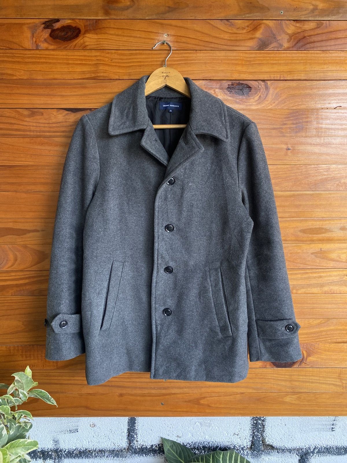URBAN RESEARCH DOORS Urban Research Men’s Grey Wool Blend Short Coat | Minimal Size US M / EU 48-50 / 2 - 3 Thumbnail