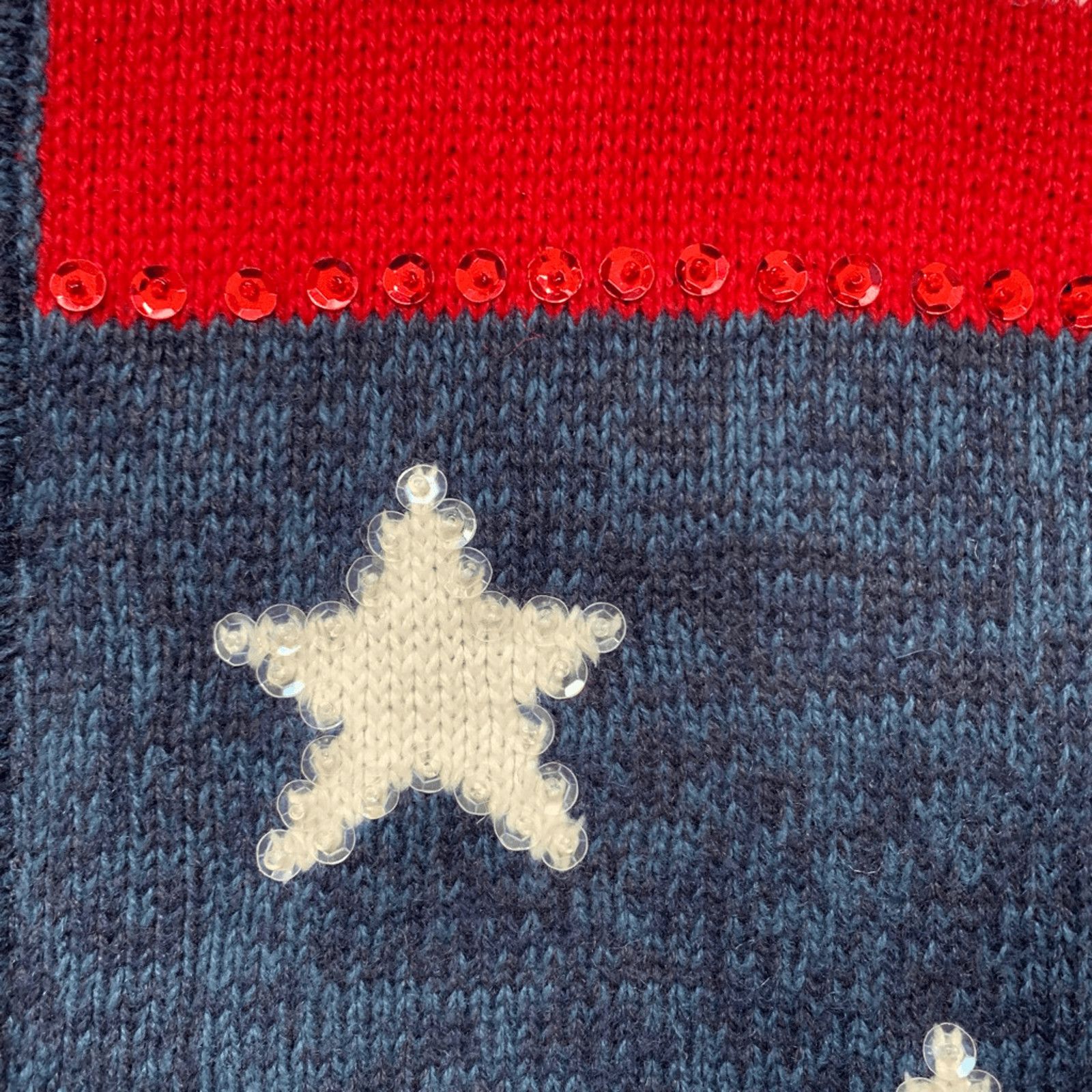 Vintage Vintage Y2K Patriotic Zip Cardigan Sweater Large Blue Red Size L / US 10 / IT 46 - 8 Thumbnail