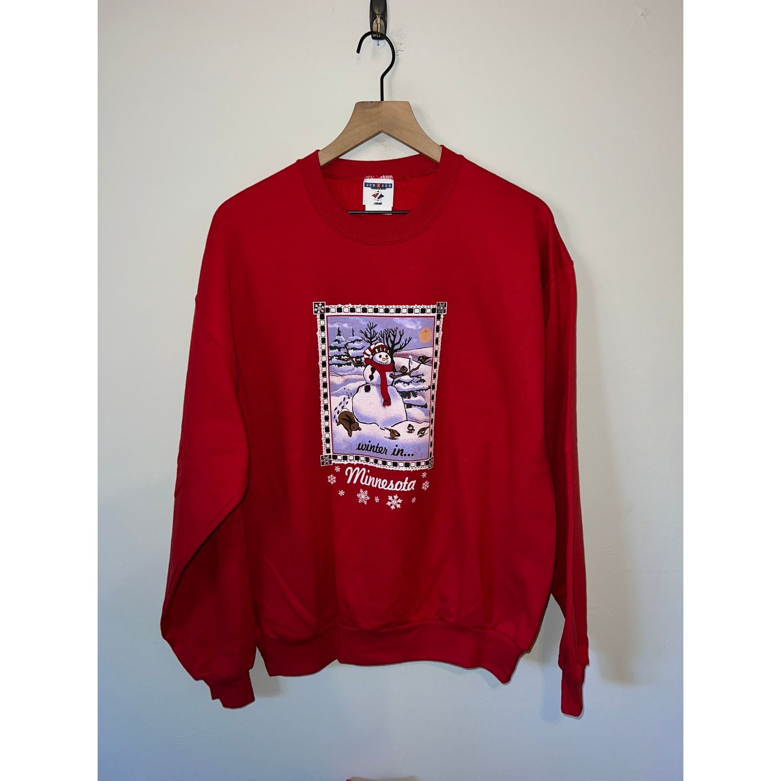 Jerzees Vintage Minnesota Sweatshirt Christmas Crewneck 90s VTG L Size US L / EU 52-54 / 3 - 1 Thumbnail
