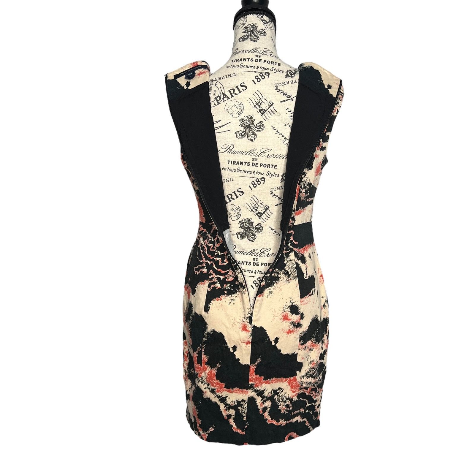 French Connection Splotch Patterned Sleeveless Pocketed Shift Dress Size M / US 6-8 / IT 42-44 - 7 Thumbnail