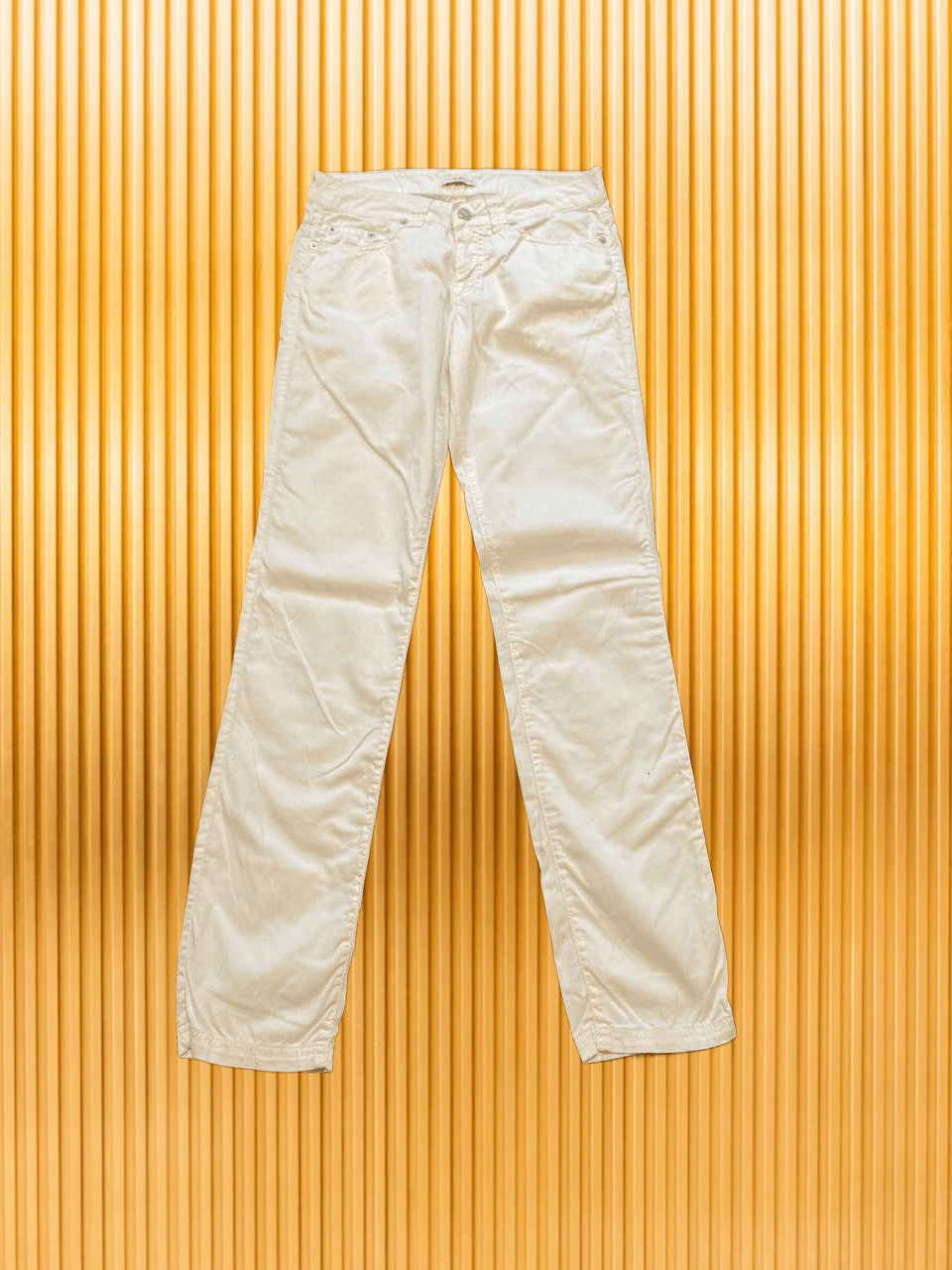 Versace Denim pants white luxury vintage Versace jeans Y2K Size US 27 - 1 Thumbnail