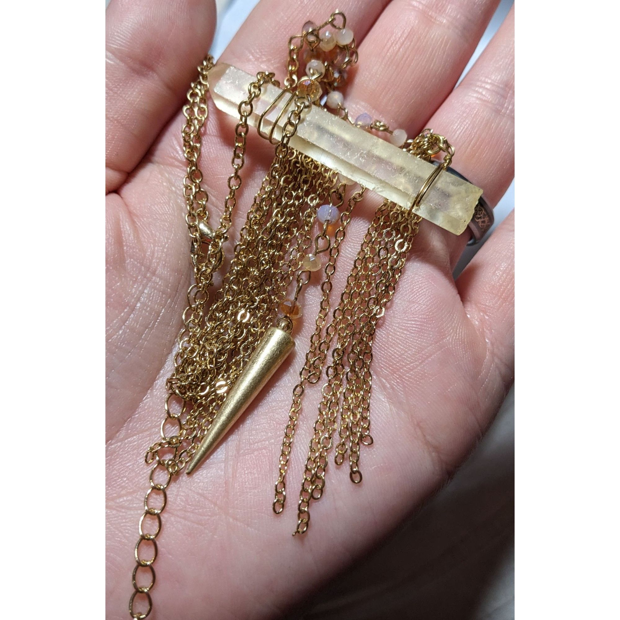 Other Mystical Bohemian Crystal Chain Fringe Necklace Size ONE SIZE - 5 Thumbnail