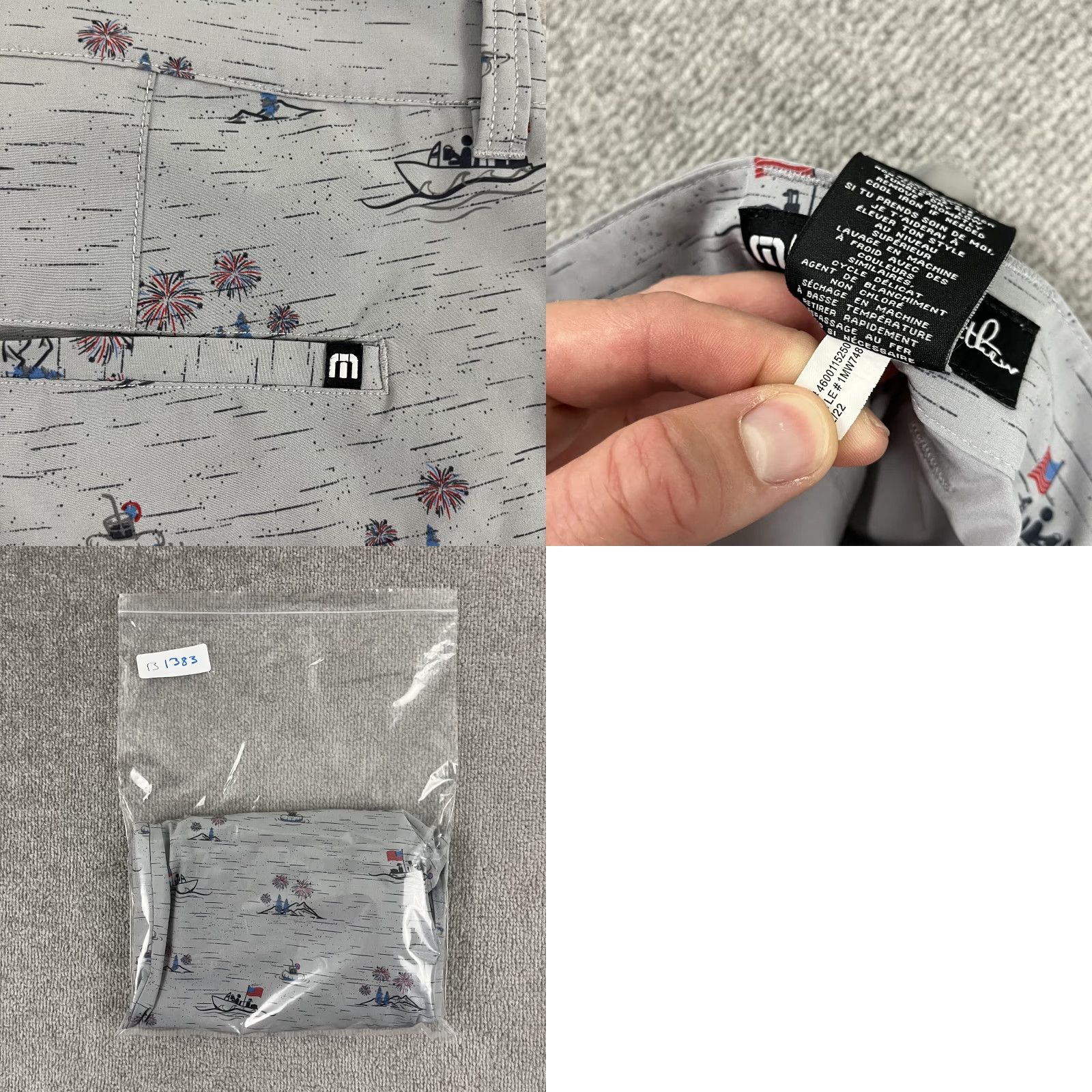 TravisMathew Travis Mathew Shorts Men 40 10" Gray USA Flag Boating Patriotic Chino Size US 40 / EU 56 - 8 Thumbnail