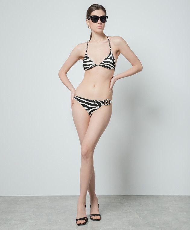 Tom Ford o1w1db10525 BIJ011 Two-Piece Swimsuit in Black/White Size M / US 6-8 / IT 42-44 - 2 Thumbnail