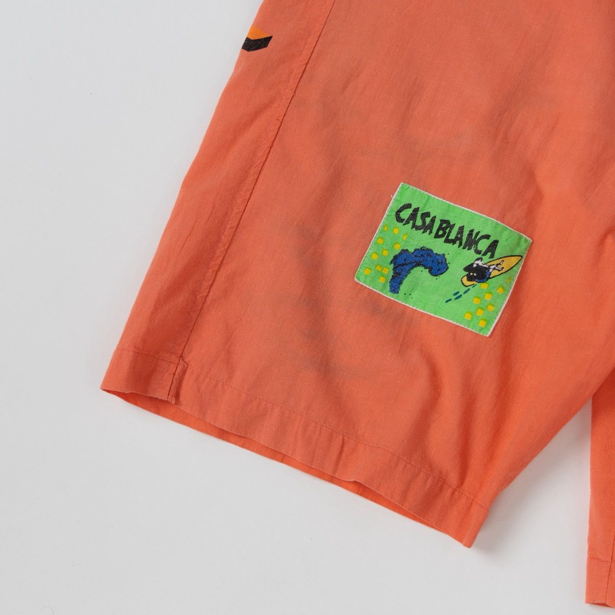 Casablanca Casablanca Mens Vintage Orange Shorts Graphic Summer Casual Size US 36 / EU 52 - 4 Thumbnail