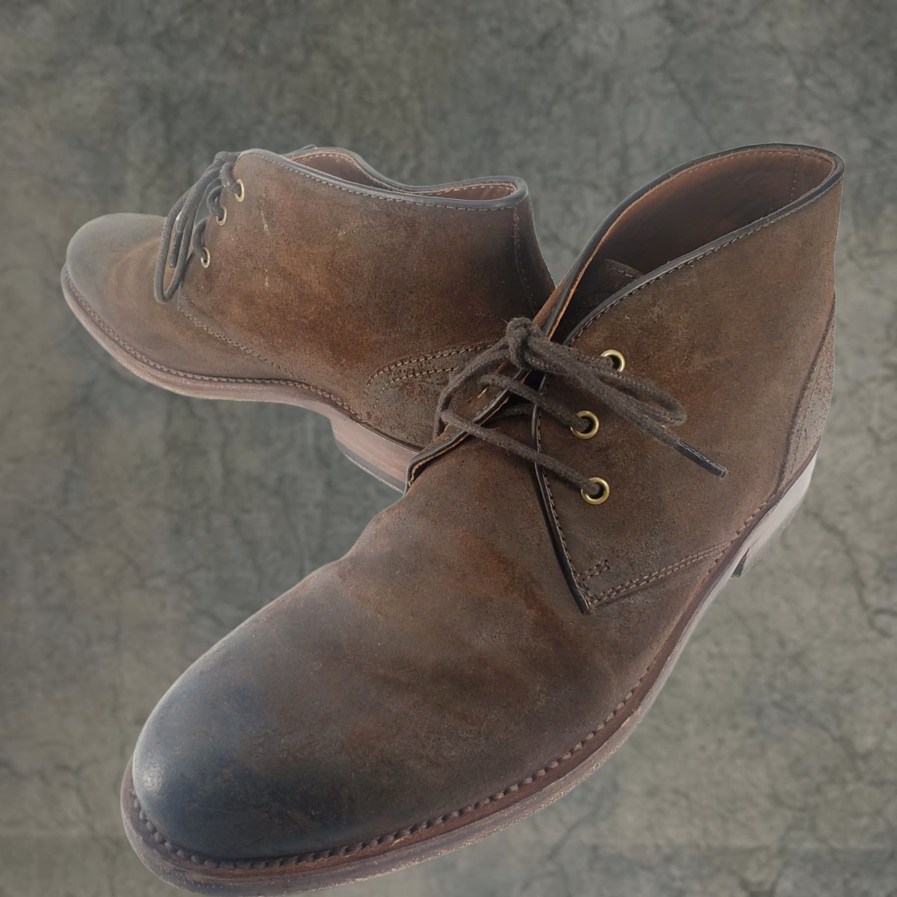 Johnston & Murphy Johnston & Murphy Brown Leather Nubuck Suede Chukka Boots Mens 10.5 Brown Suede Leather Lining Cushioned Insole Leather Outsole Chelsea Style Size US 11 / EU 44 - 1 Thumbnail