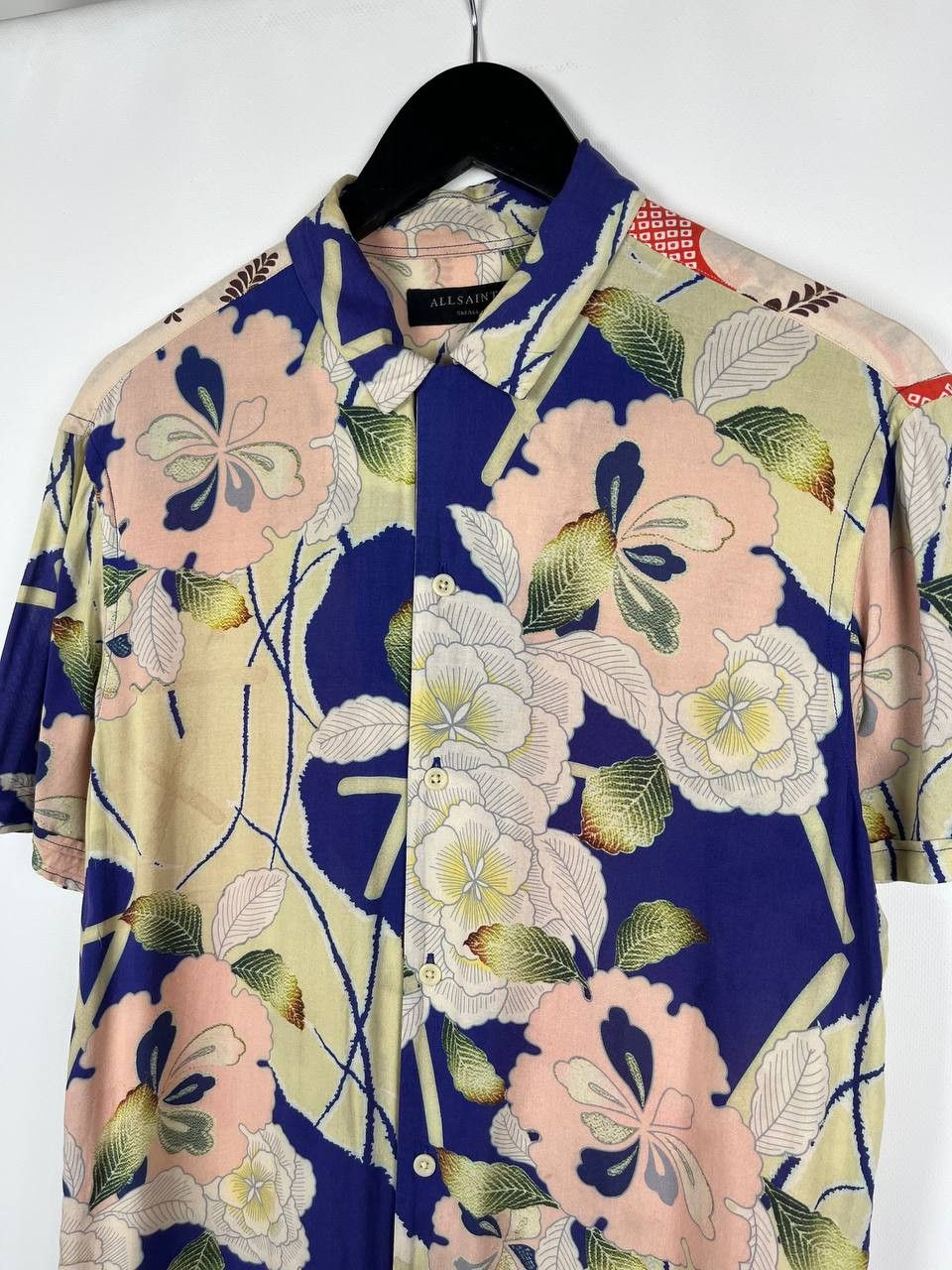 Allsaints AllSaints Fuyugi Floral Hawaiian Short Sleeve Viscose Shirt Size US S / EU 44-46 / 1 - 3 Thumbnail