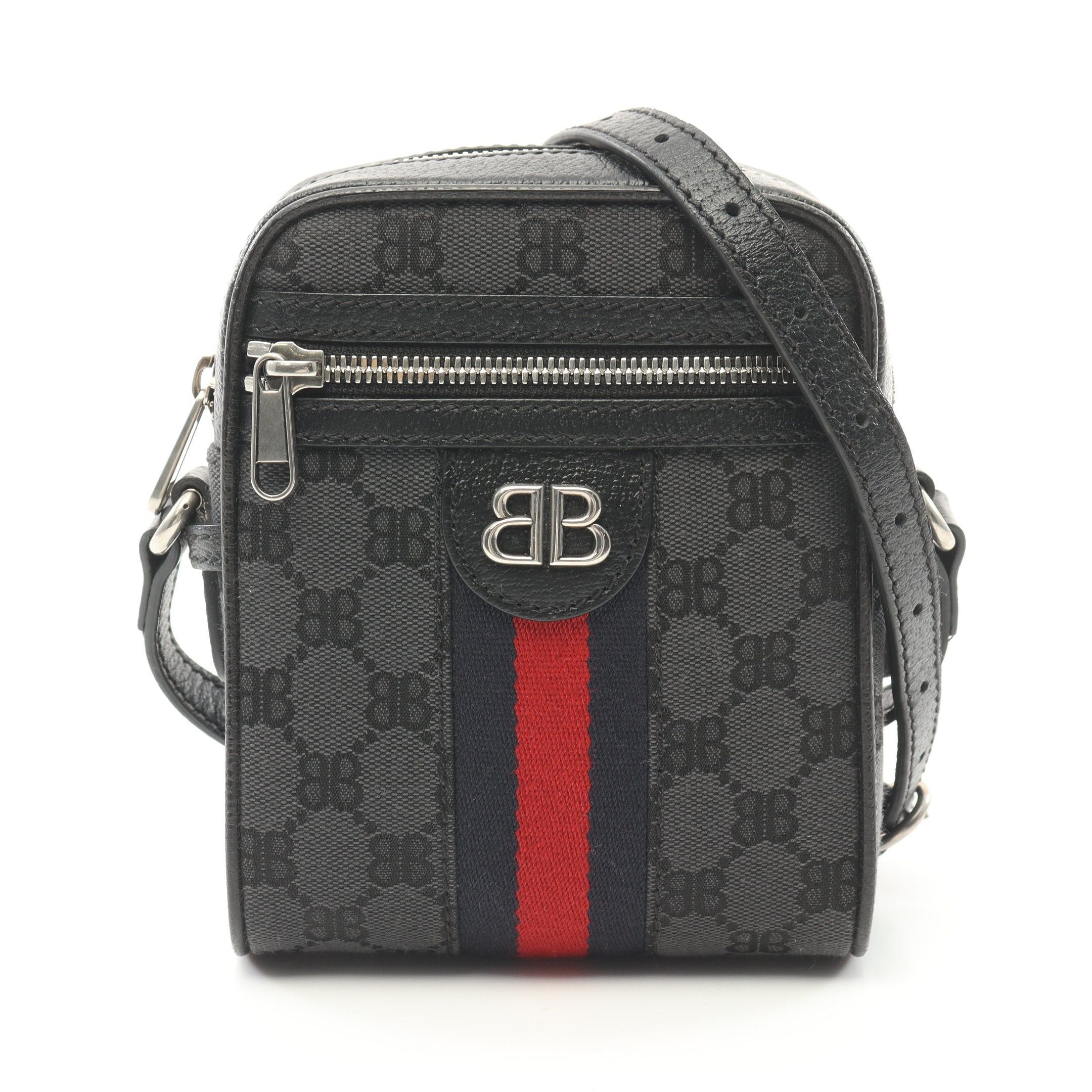Balenciaga Balenciaga Balenciaga * Gucci Hacker Project Shoulder Bag Canvas Leather Black Multicolor Size ONE SIZE - 1 Thumbnail