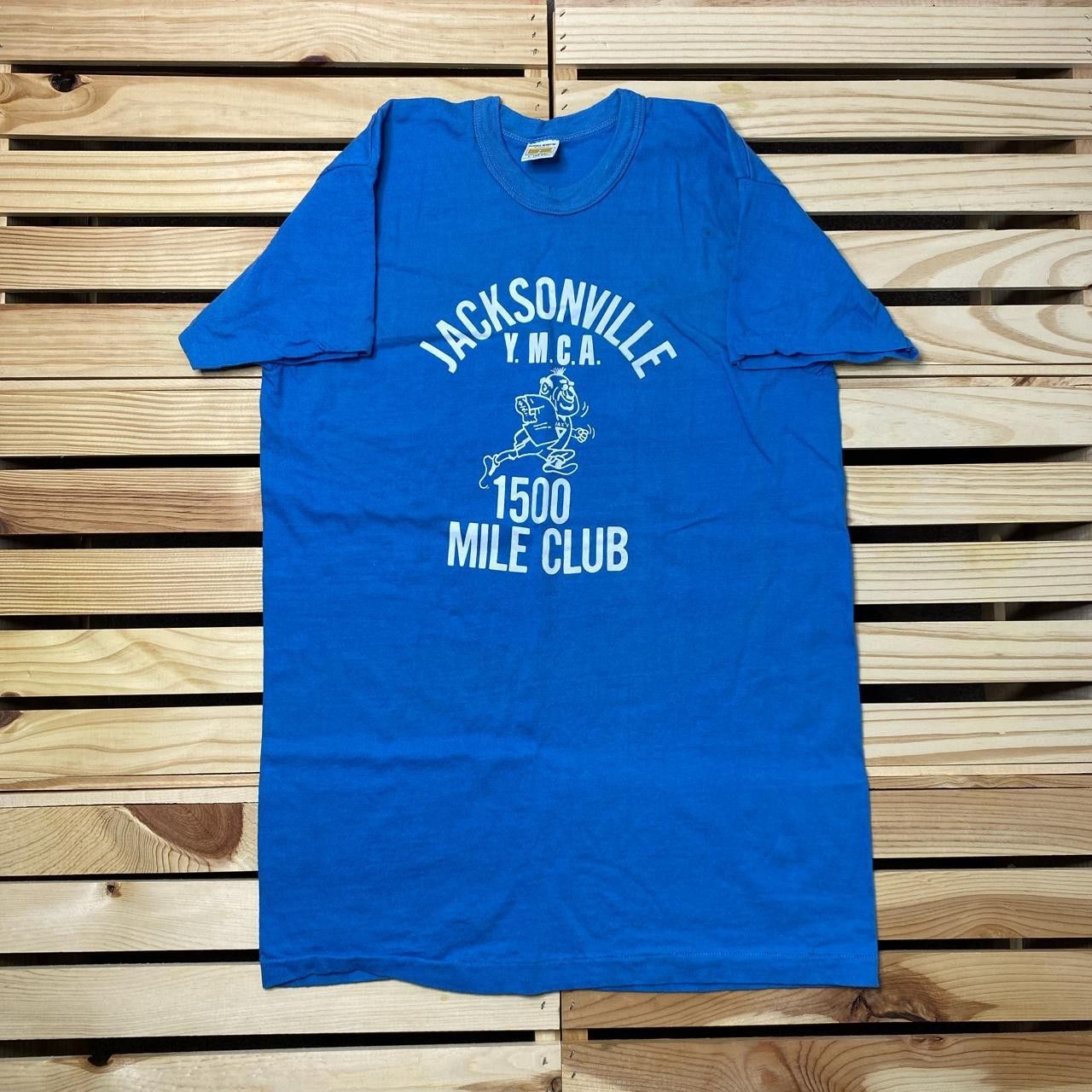 Russell Athletic True Vintage YMCA 1,500 Mile Club Blue Tee Size Large Size US L / EU 52-54 / 3 - 1 Thumbnail