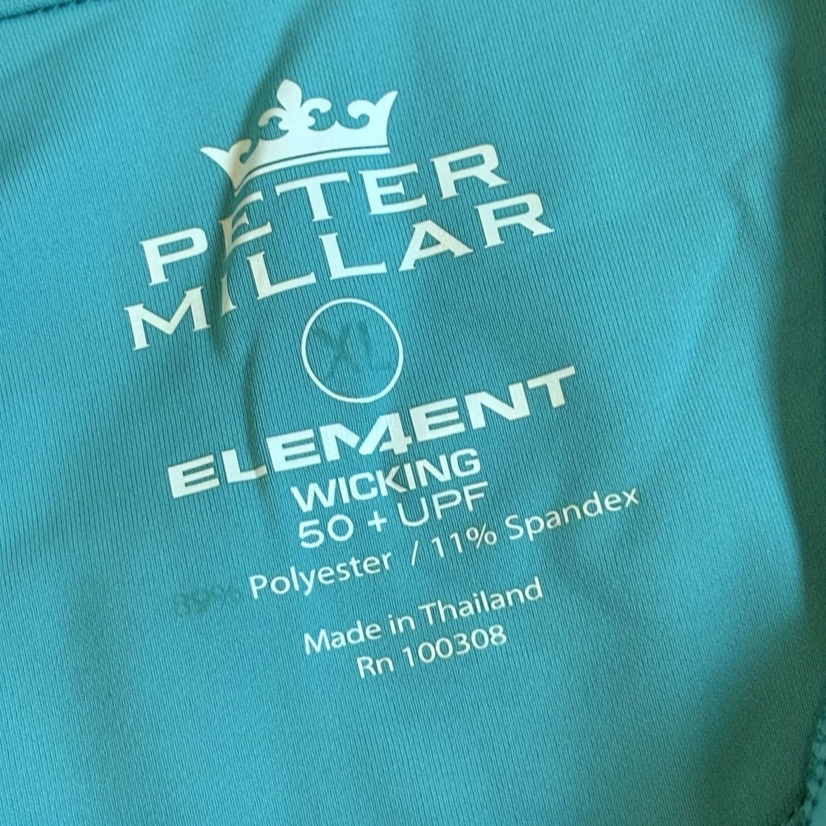 Peter Millar Womens Peter Millar Element Pullover Teal Green sz XL 50+ UPF 1/2 Zip Wicking Golf Size XL / US 12-14 / IT 48-50 - 5 Thumbnail
