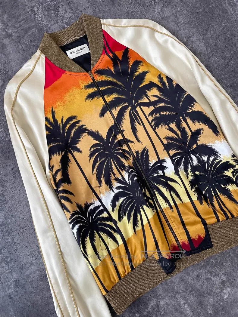 Saint Laurent Paris Saint Laurent Paris Spring/Summer silk palm tree jacket Size US S / EU 44-46 / 1 - 2 Thumbnail