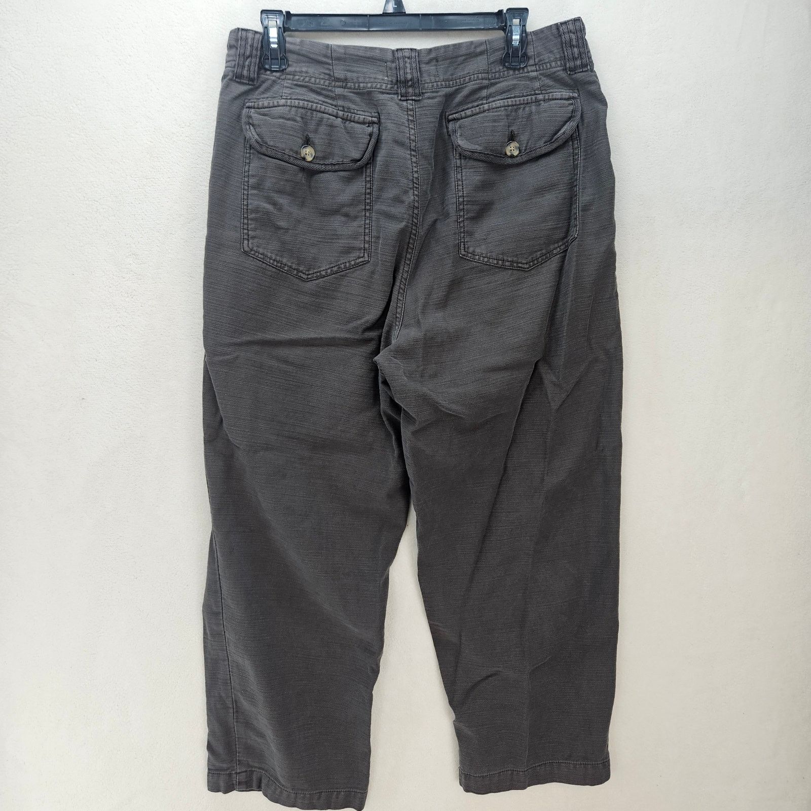 Lucky Brand LUCKY BRAND WOMEN'S 12 COTTEN BLEND DARK GRAY CARGO PANTS Size 34" / US 12 / IT 48 - 6 Thumbnail