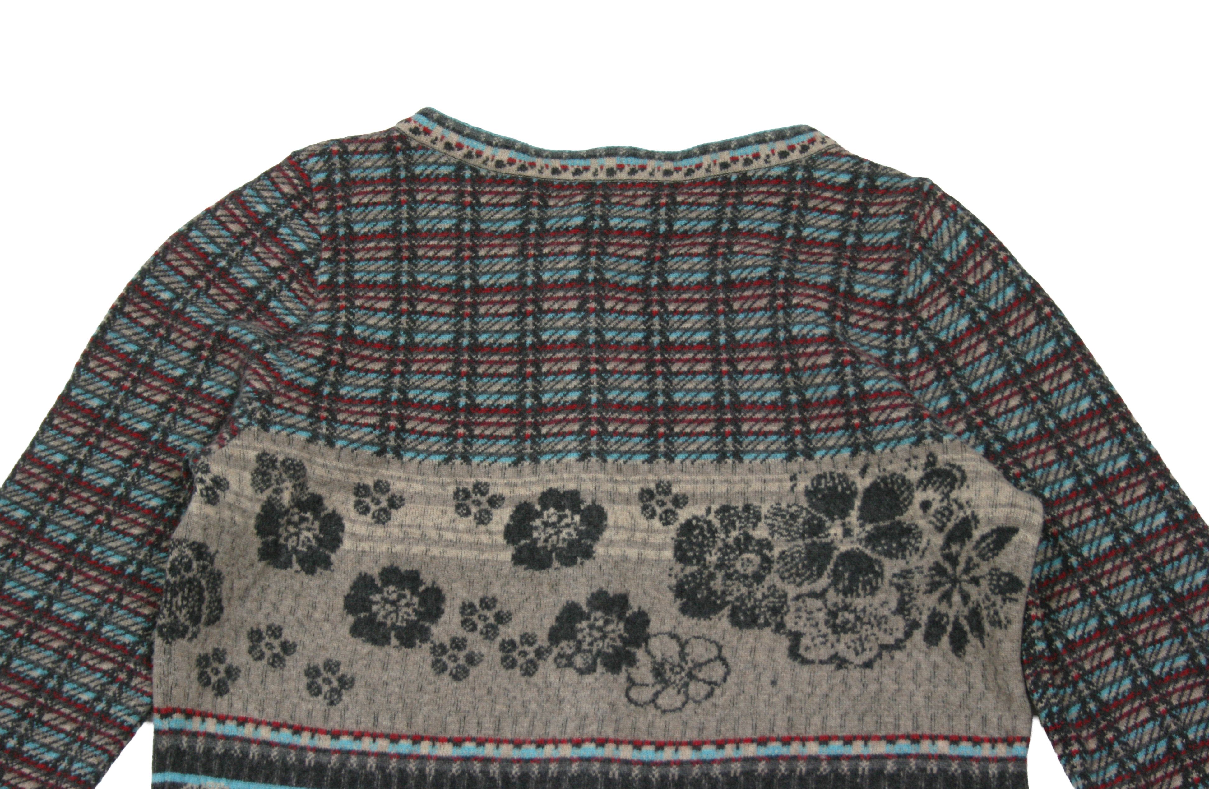 Other Ivko Float Floral Wool Intarsia Knit Cardigan Size S / US 4 / IT 40 - 4 Thumbnail
