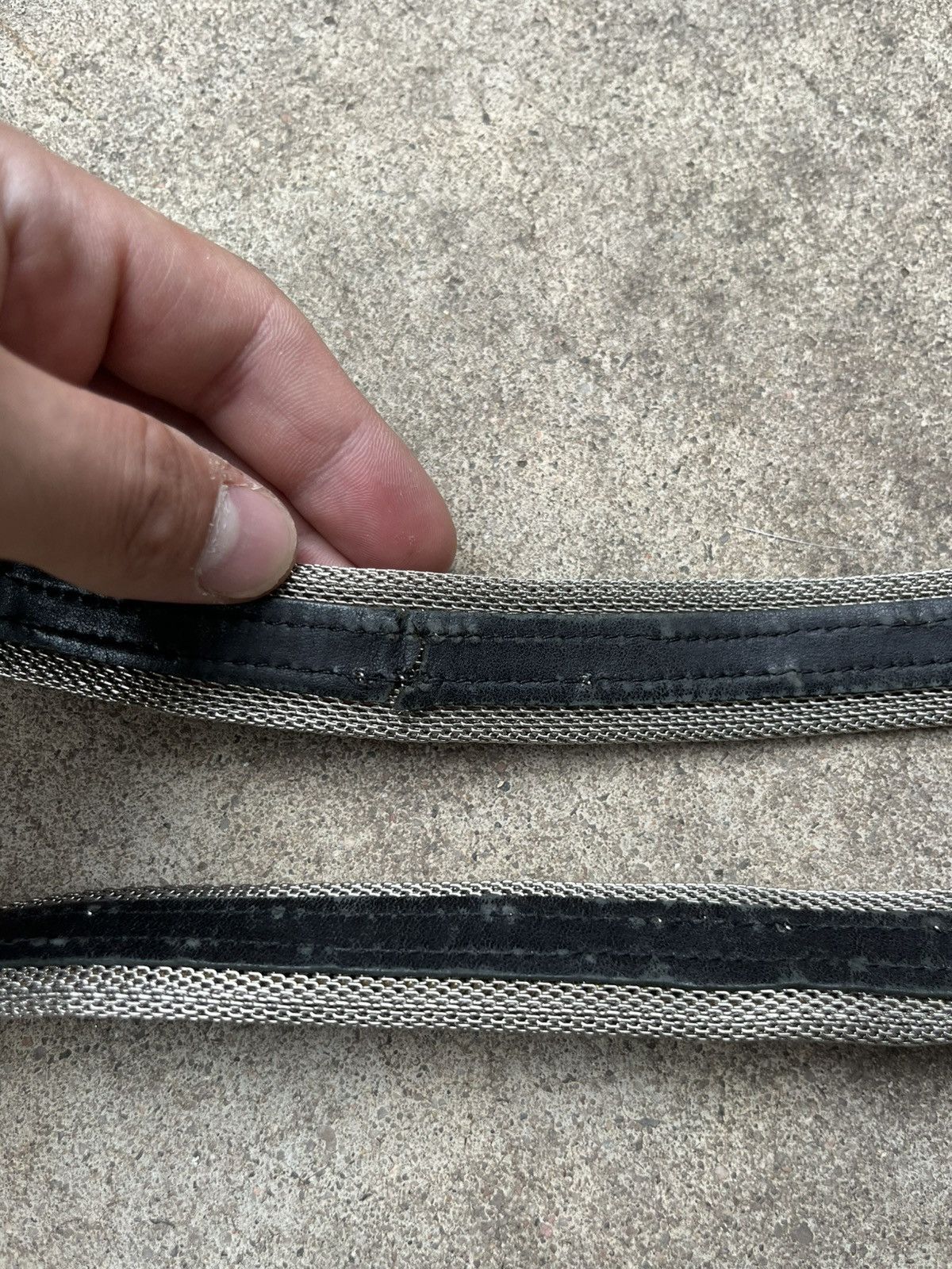 Vintage Black / Silver / Gold Metallic Belt Size ONE SIZE - 6 Thumbnail