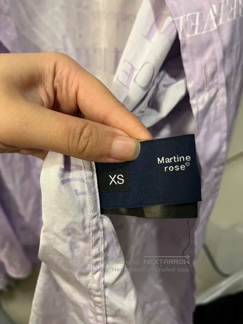 Martine Rose Martine Rose Violet silver silk embroidered shirt Size US XS / EU 42 / 0 - 5 Thumbnail