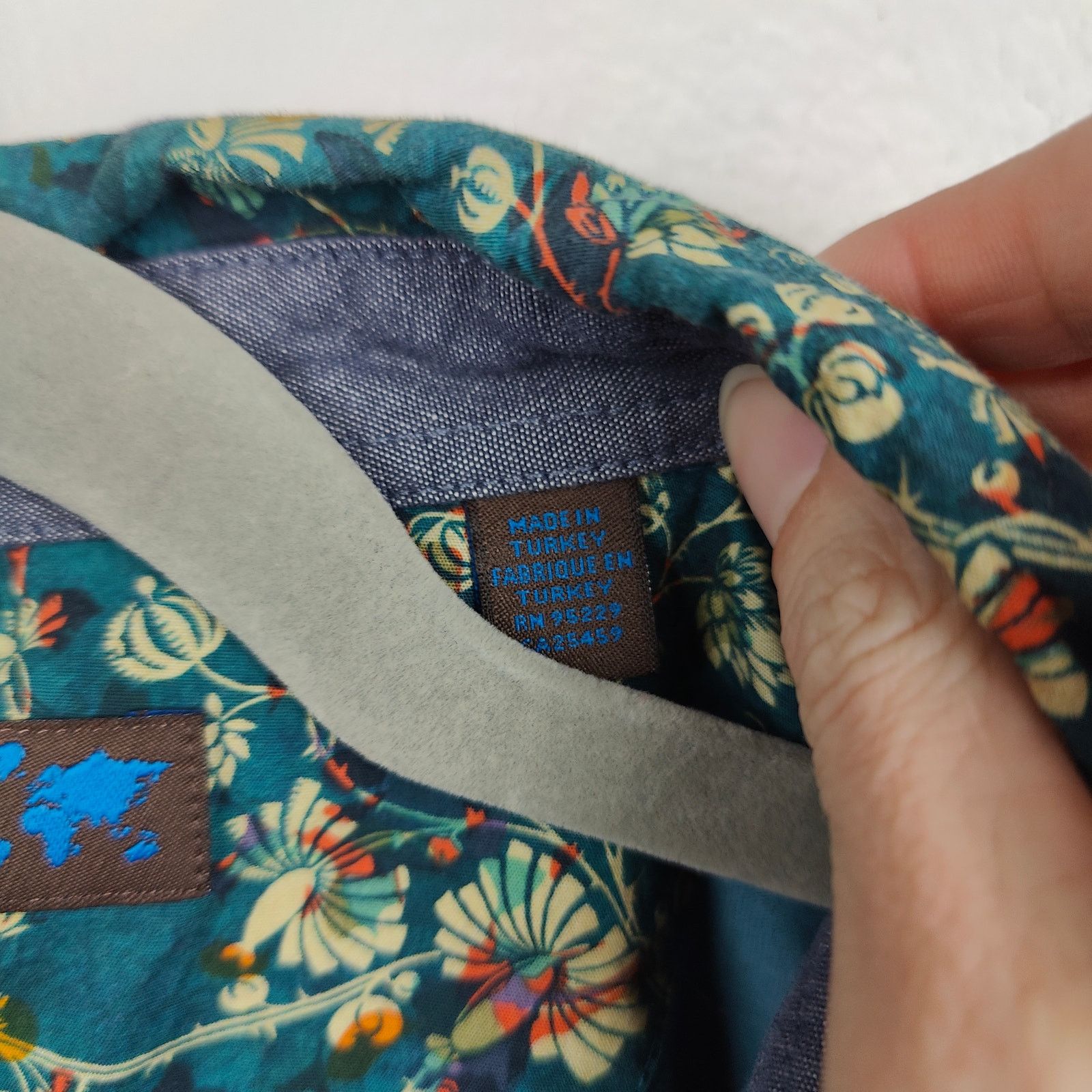 Ted Baker Ted Baker Polo Shirt Mens XXL 5 Floral Collar Teal Blue Size US XXL / EU 58 / 5 - 6 Thumbnail